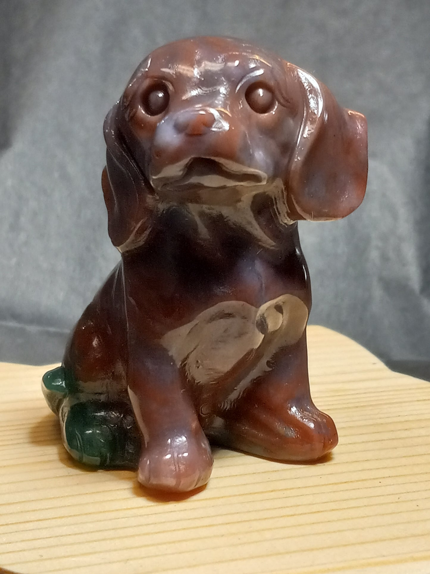 Ocean Jasper Puppy Carving