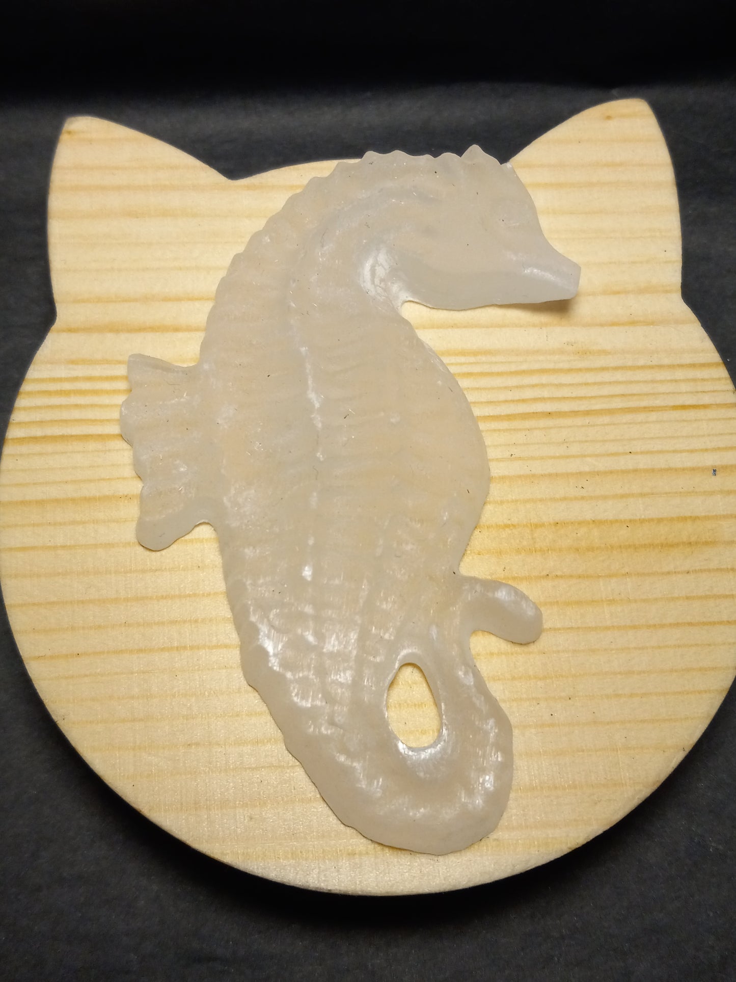 Selenite Sea Horse Carving