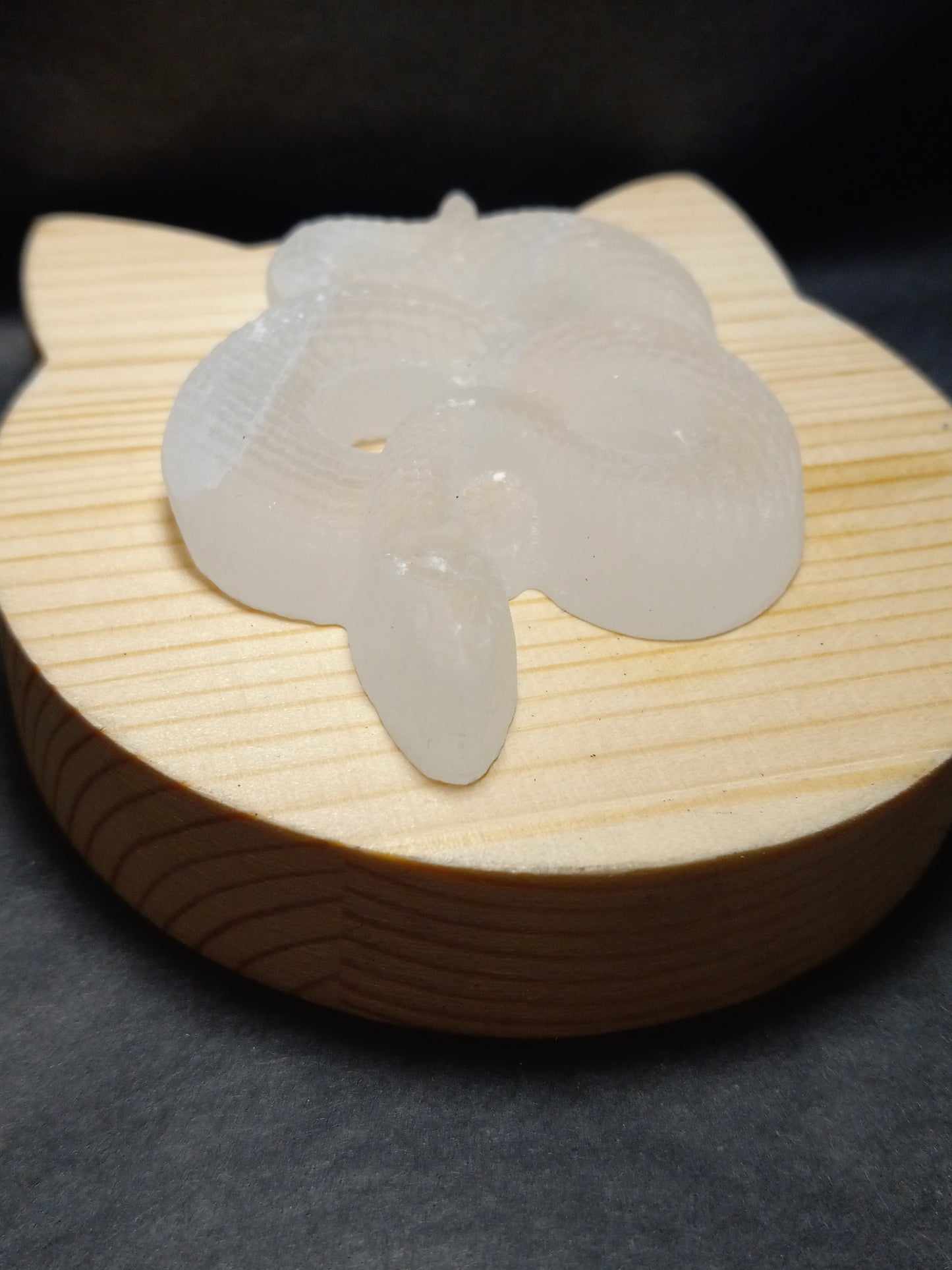 Selenite Snake Carving