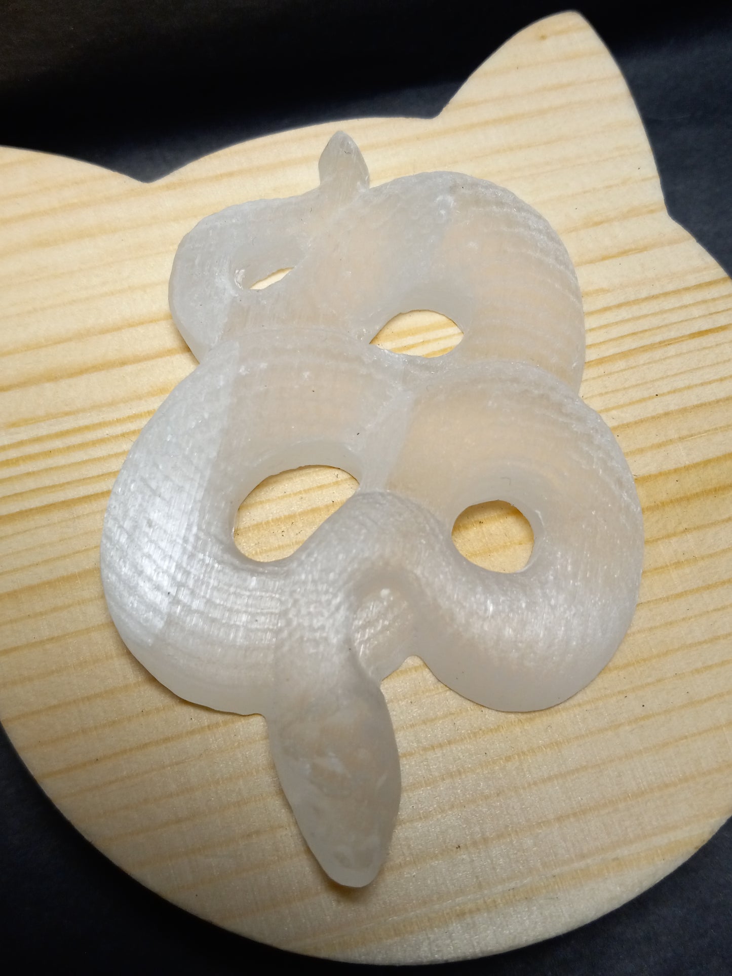 Selenite Snake Carving