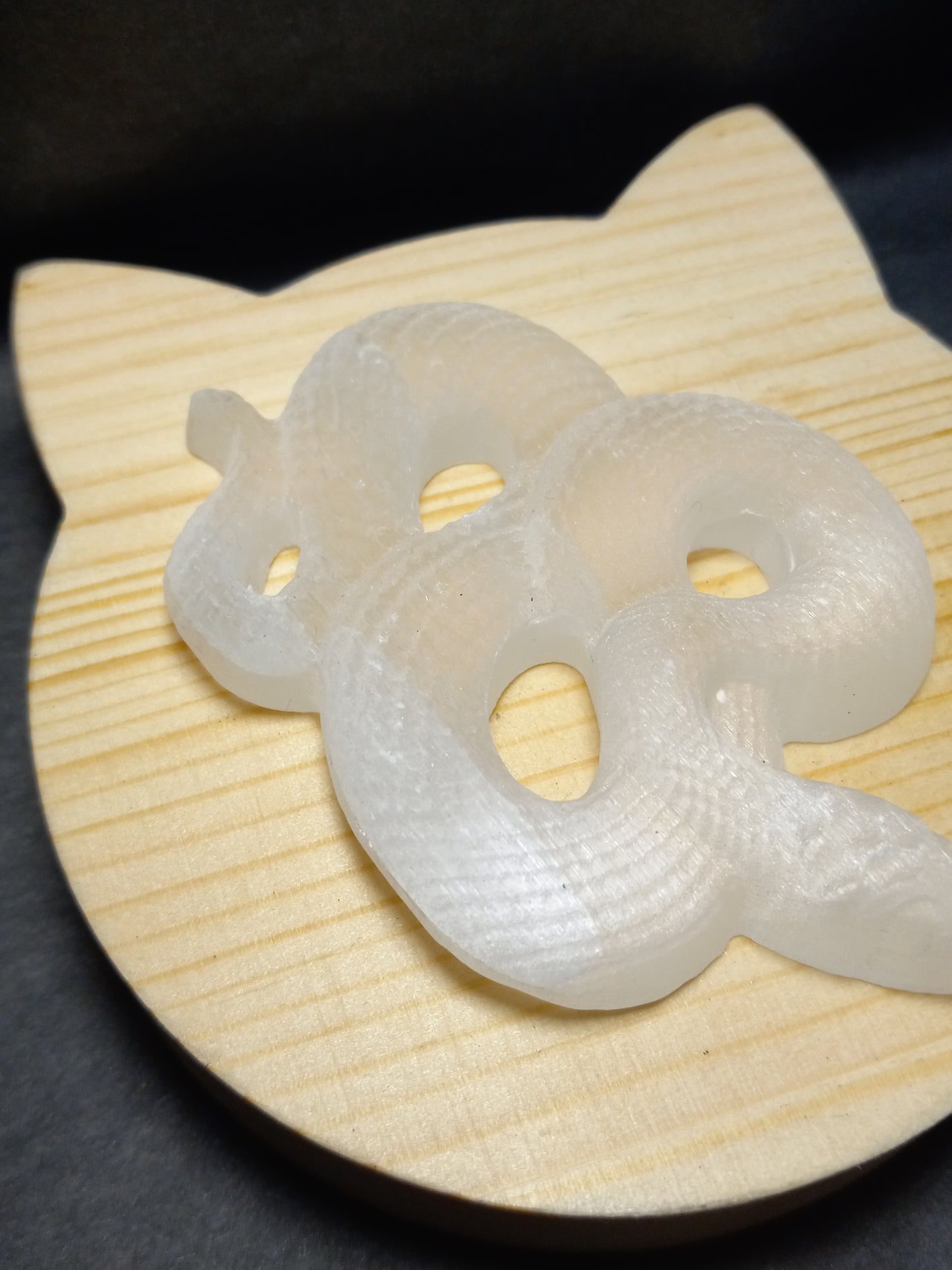 Selenite Snake Carving