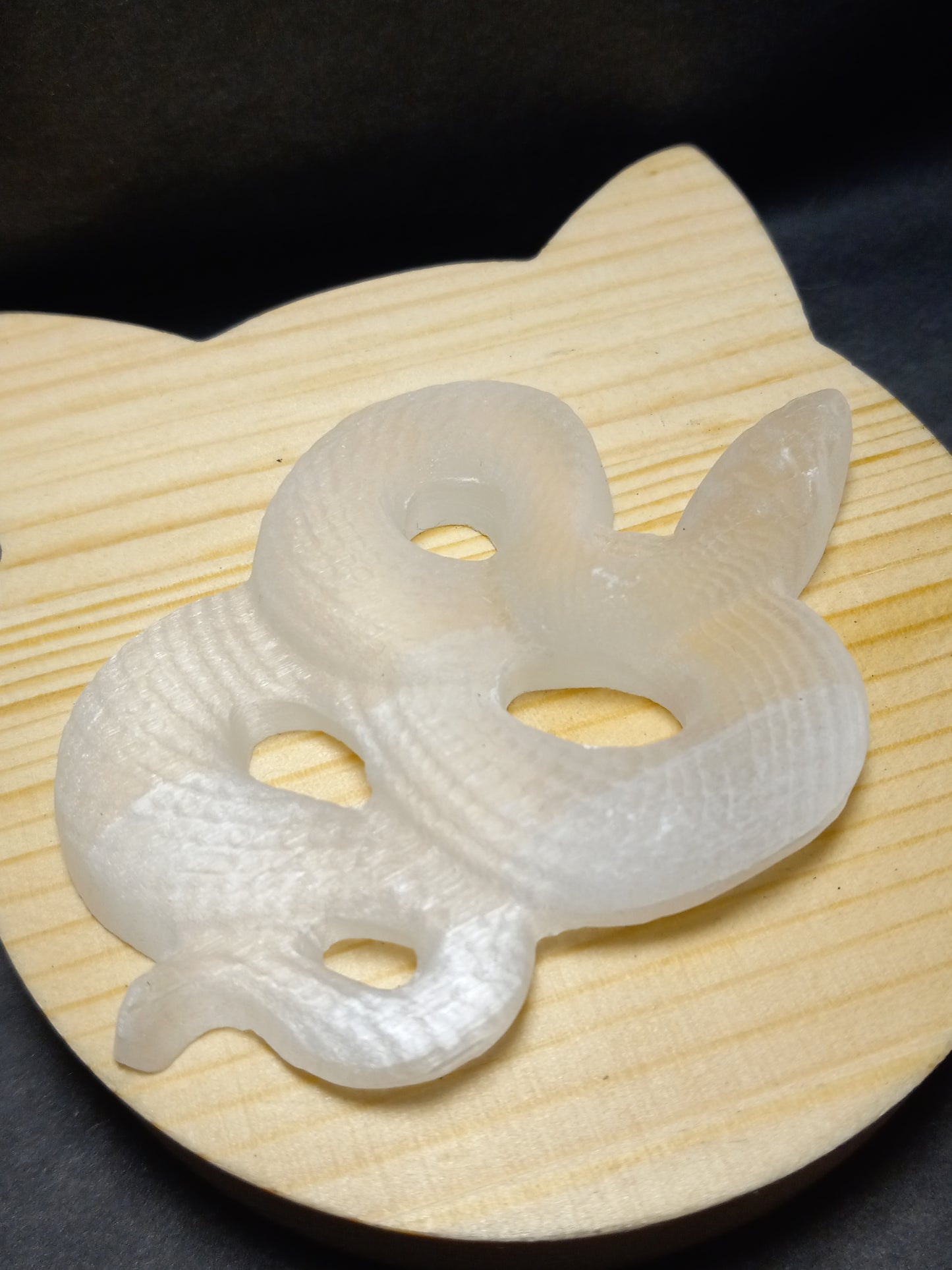 Selenite Snake Carving