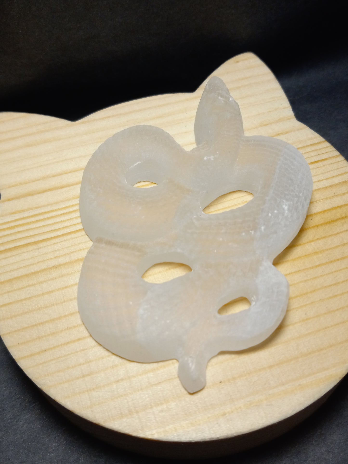 Selenite Snake Carving