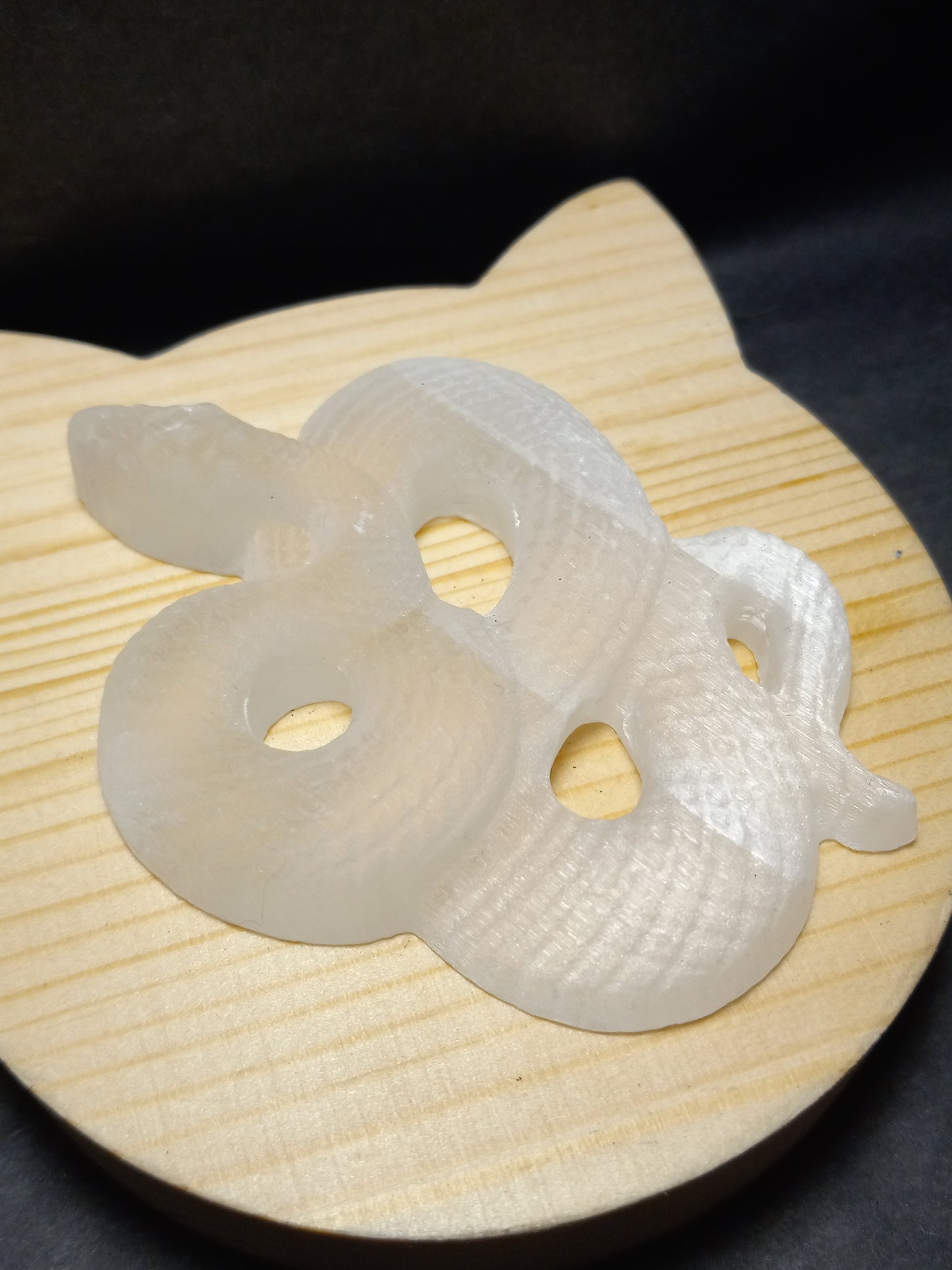 Selenite Snake Carving