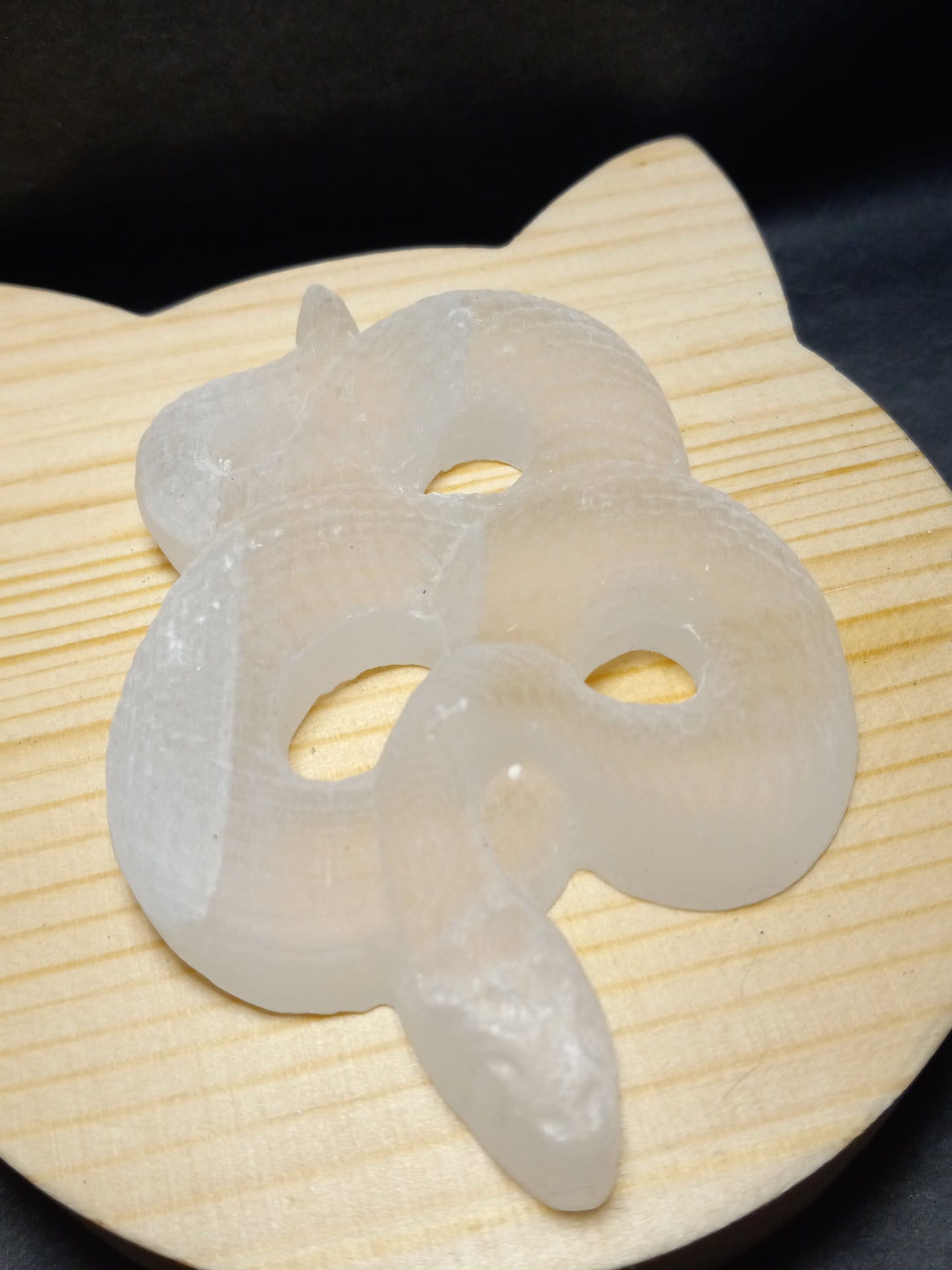 Selenite Snake Carving