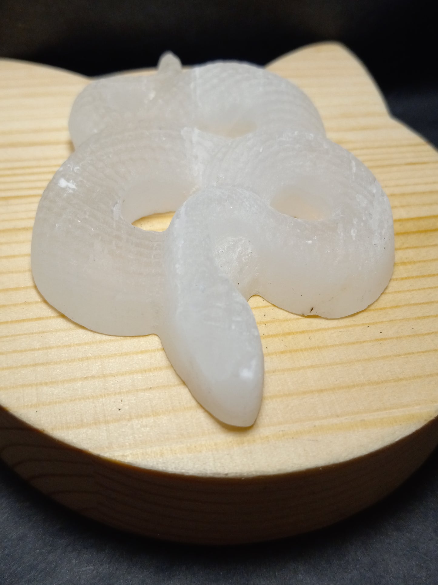 Selenite Snake Carving