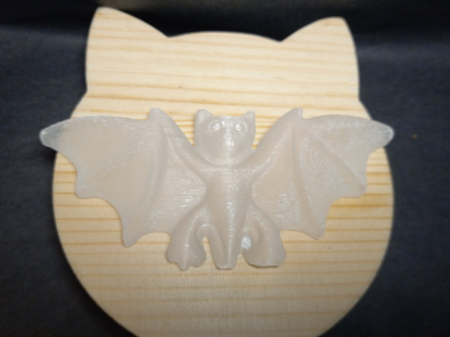 Selenite Bat Carving