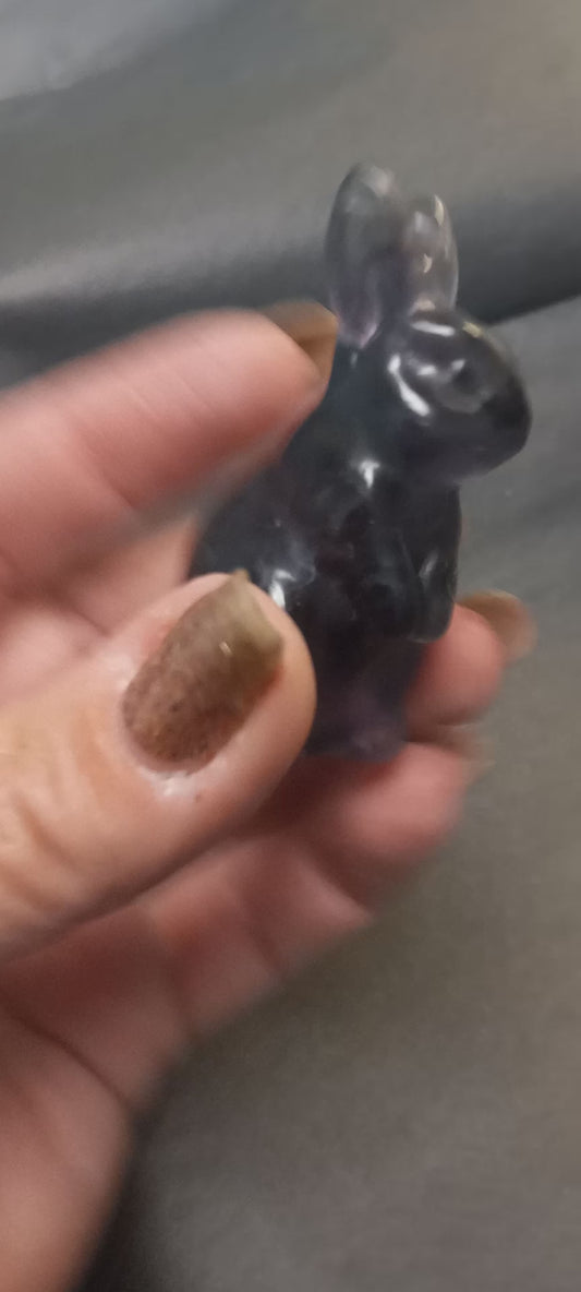 Fluorite Rabbit Carving