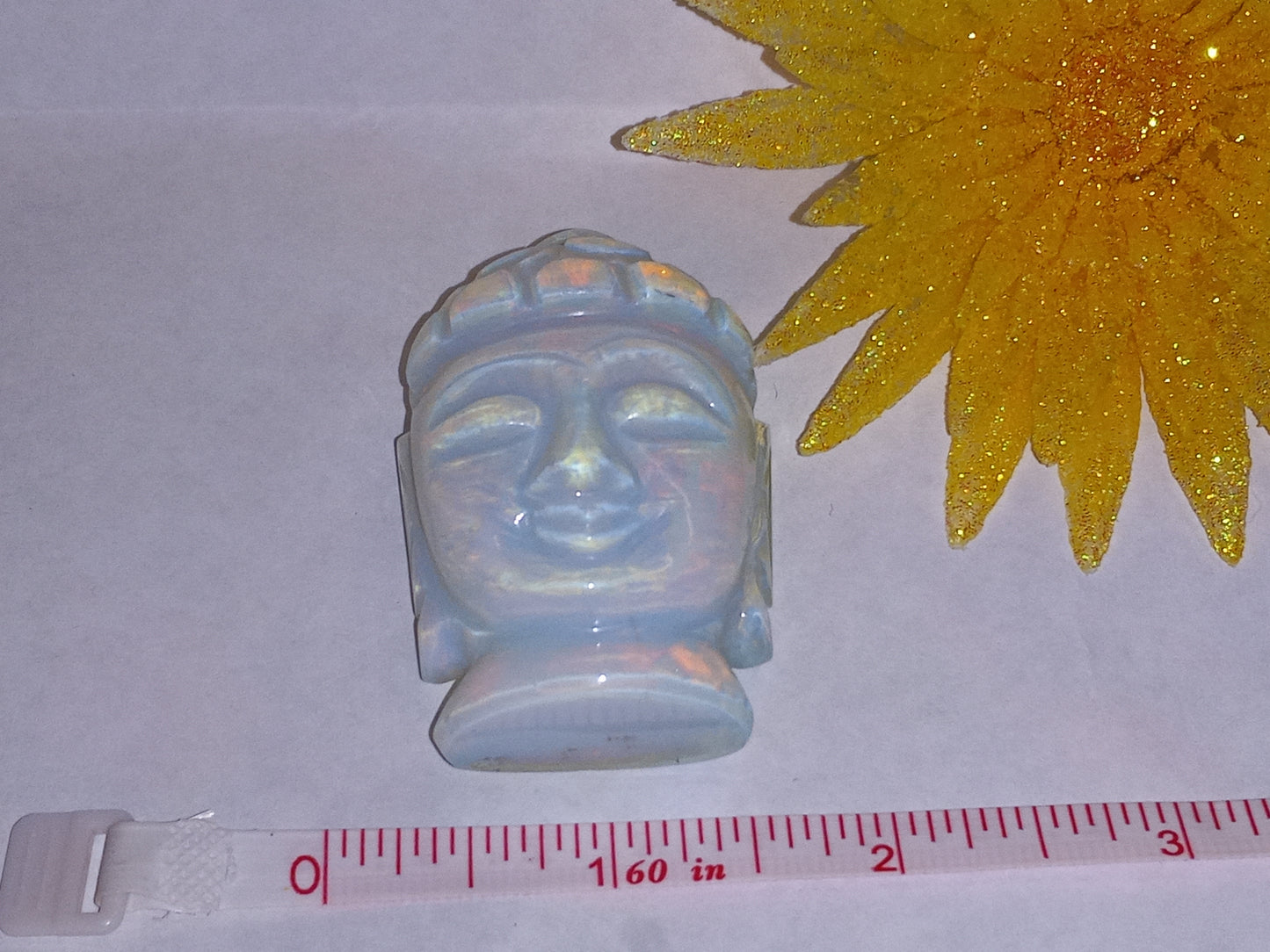 Opalite Buddha Head Carving