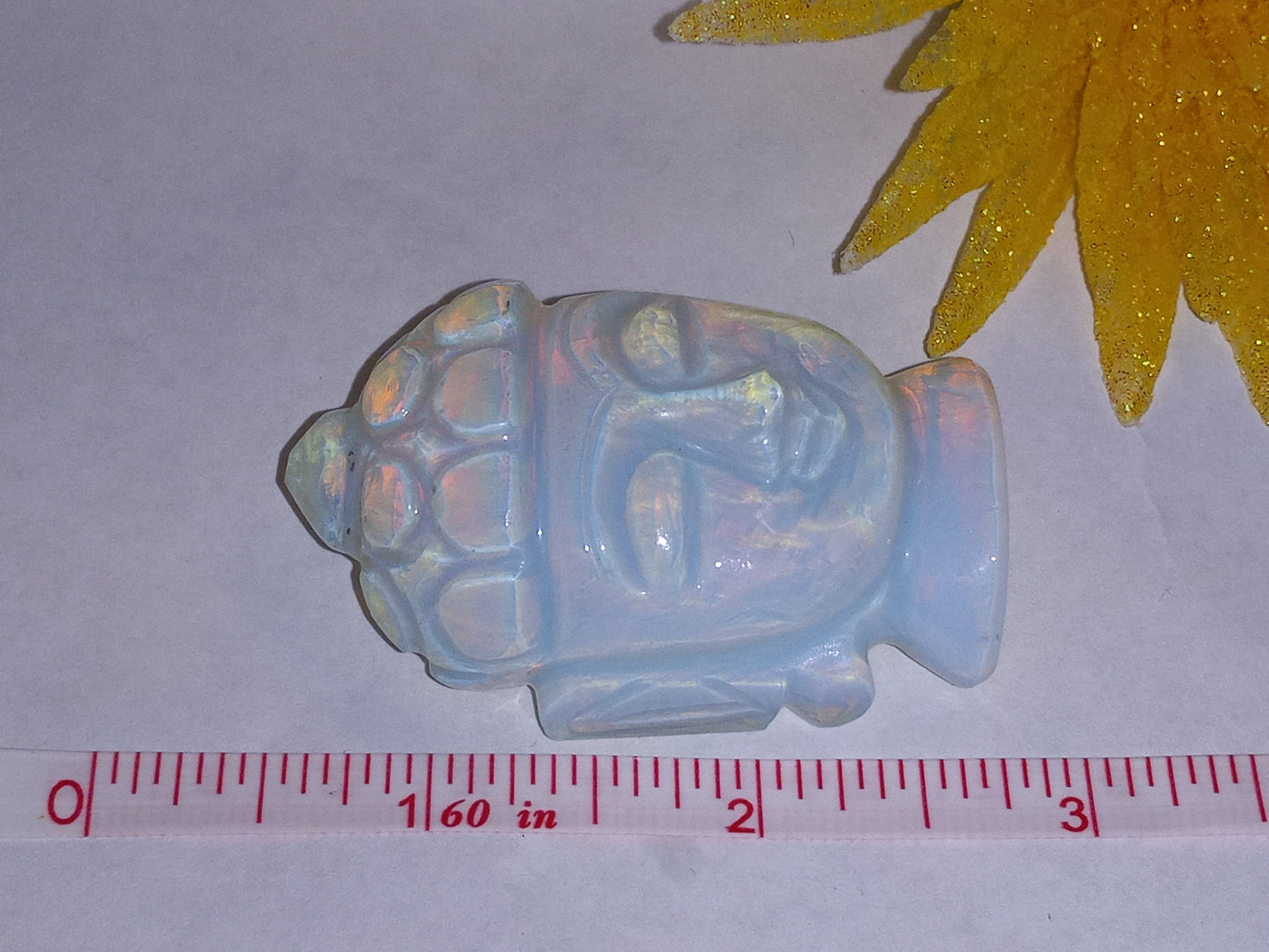 Opalite Buddha Head Carving