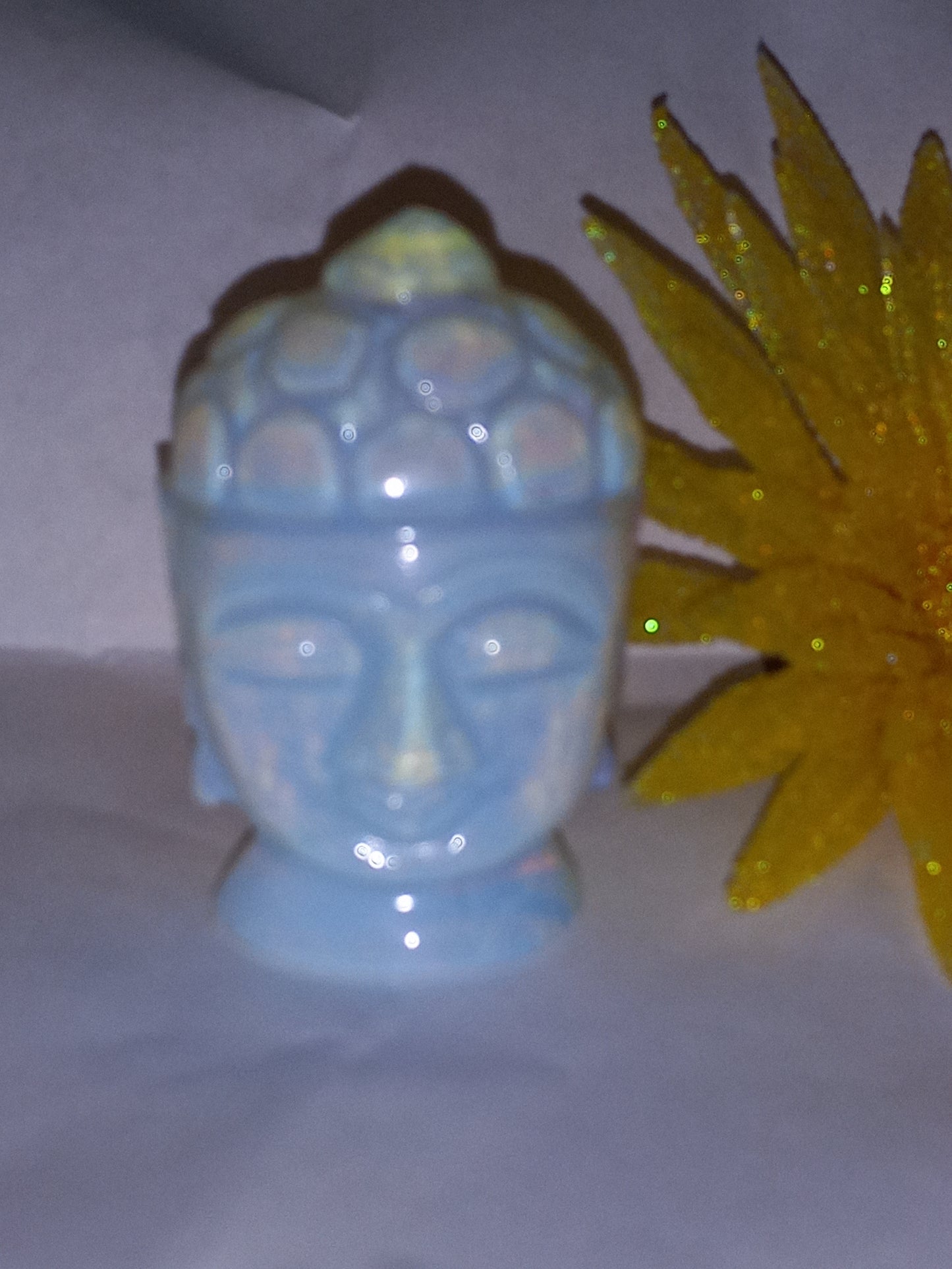 Opalite Buddha Head Carving