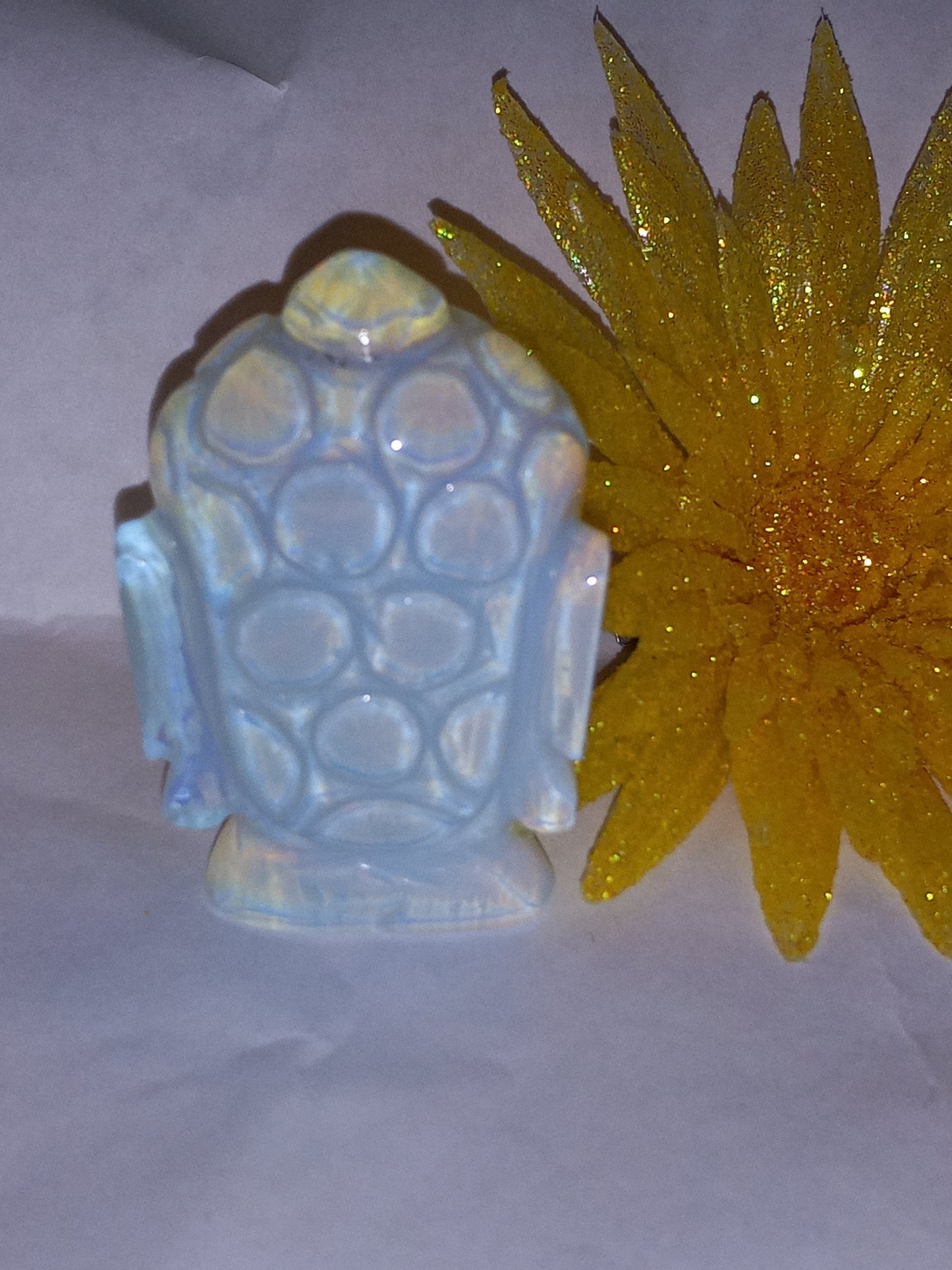 Opalite Buddha Head Carving