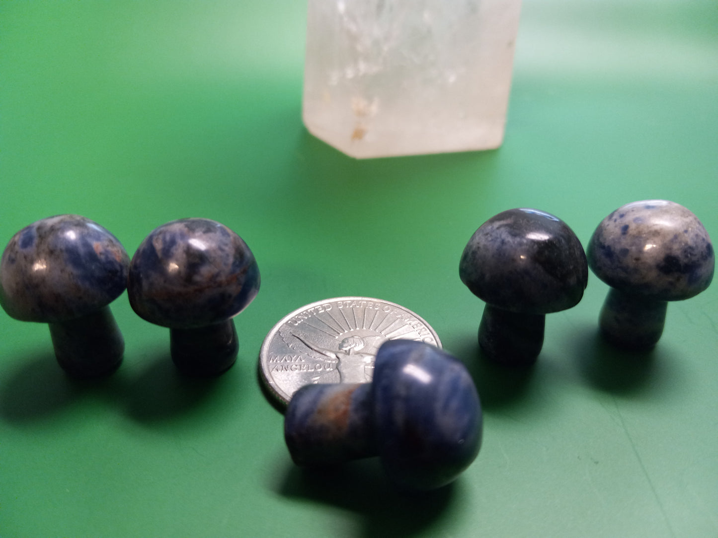 Sodalite Mushroom Carvings