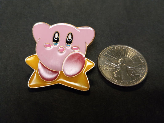 Kirby Metal Enamel Pin