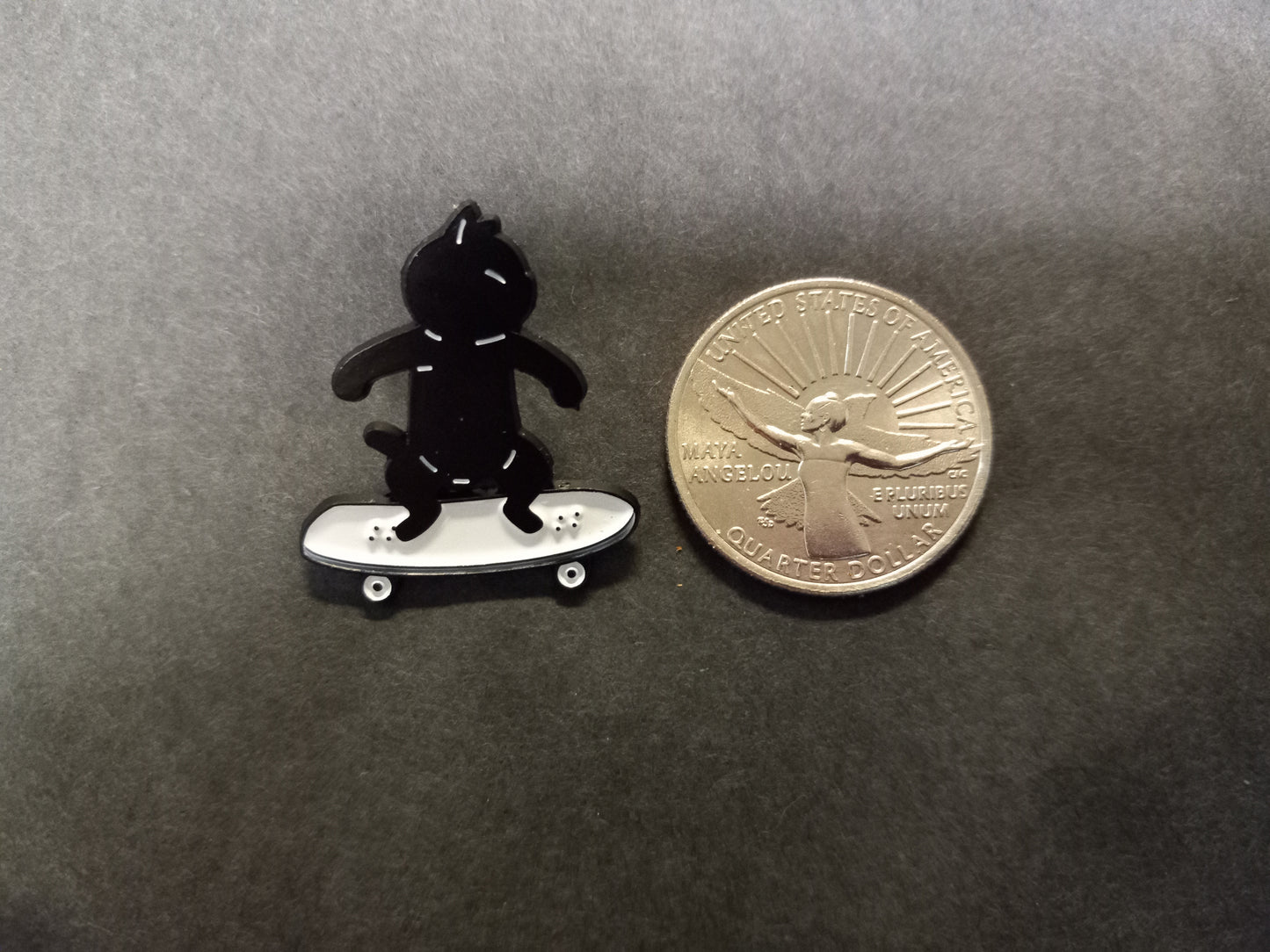 Skateboard Kitty Metal Enamel Pin