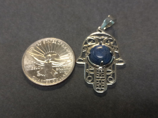 Lapis Lazuli Hamsa Hand Pendant