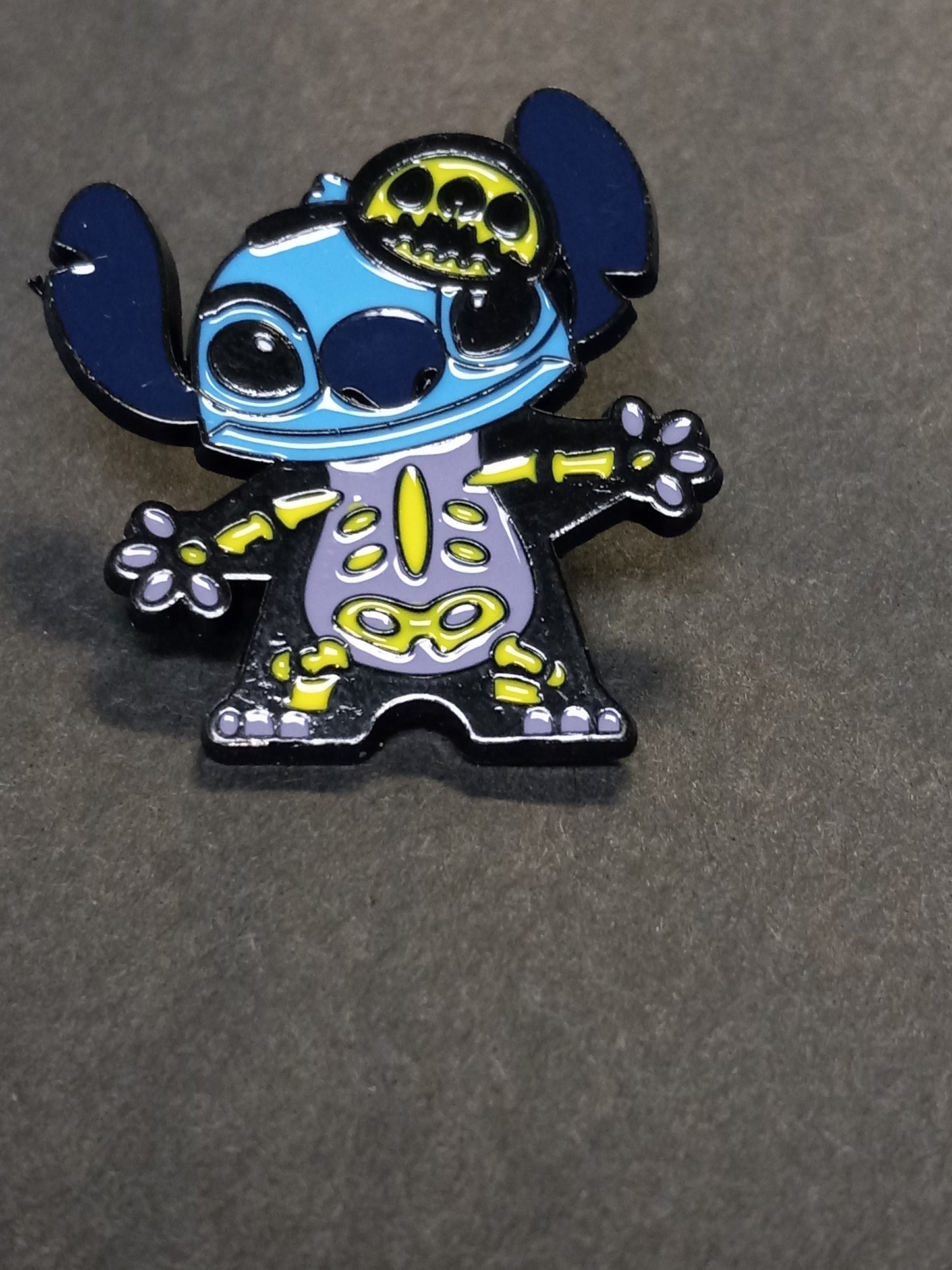 Stitch Skeleton Metal Enamel Pin