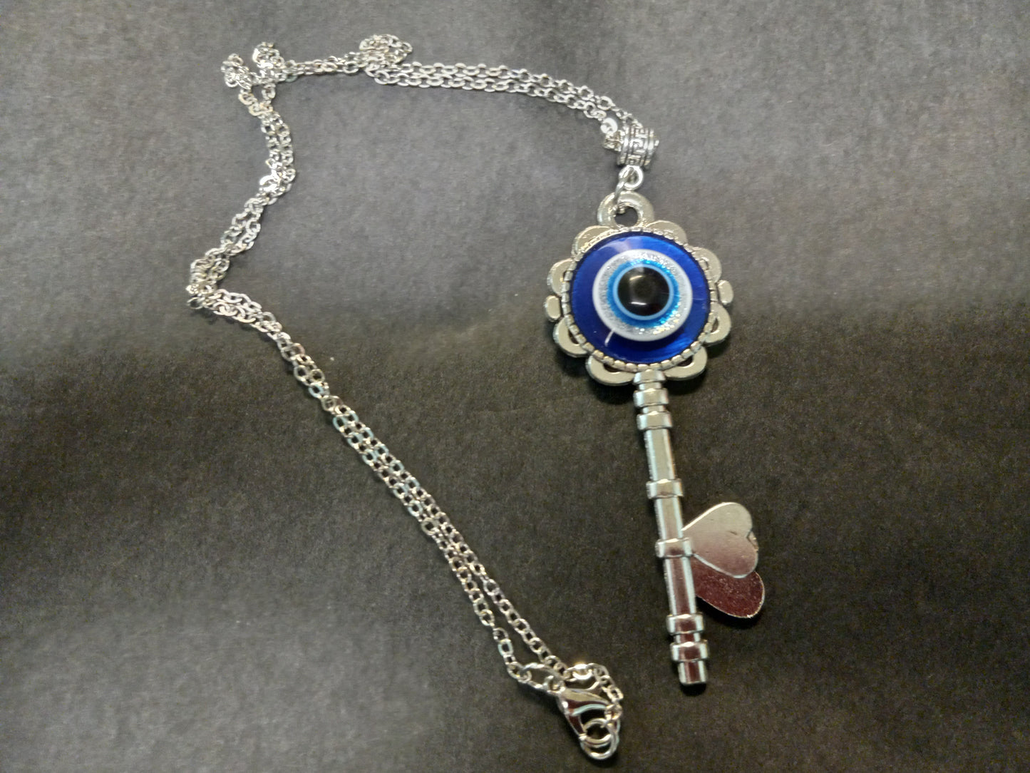 Evil Eye Key Necklace