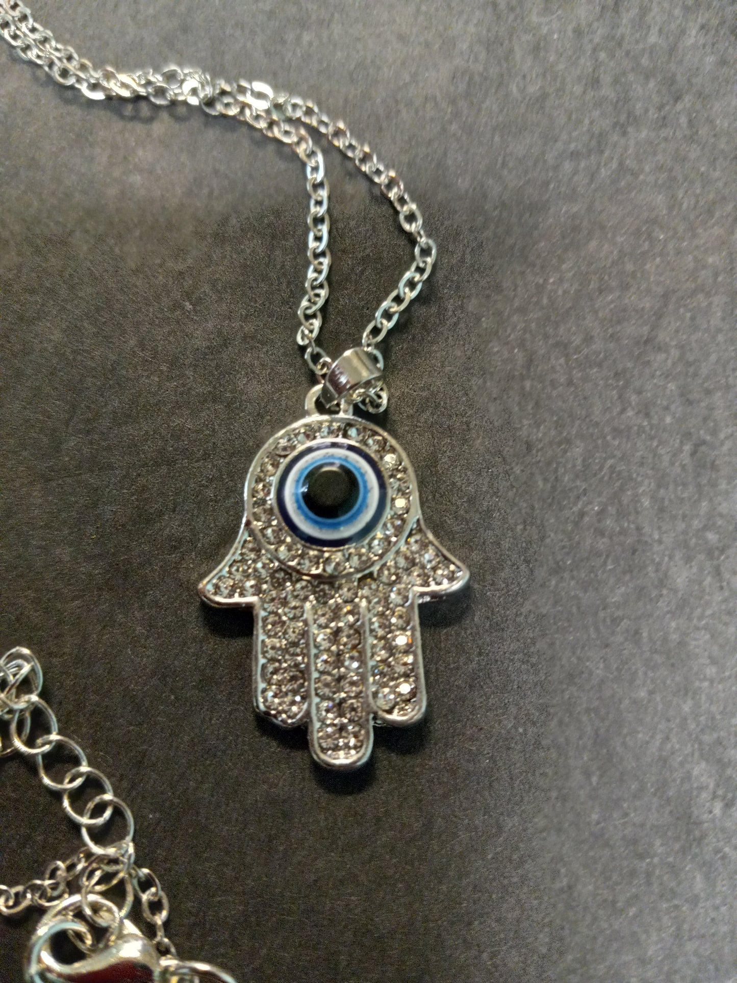 Hamsa Hand Evil Eye Necklace