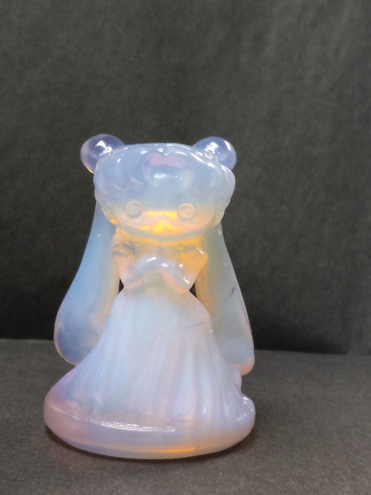 Pink Opalite Sailor Moon Carving