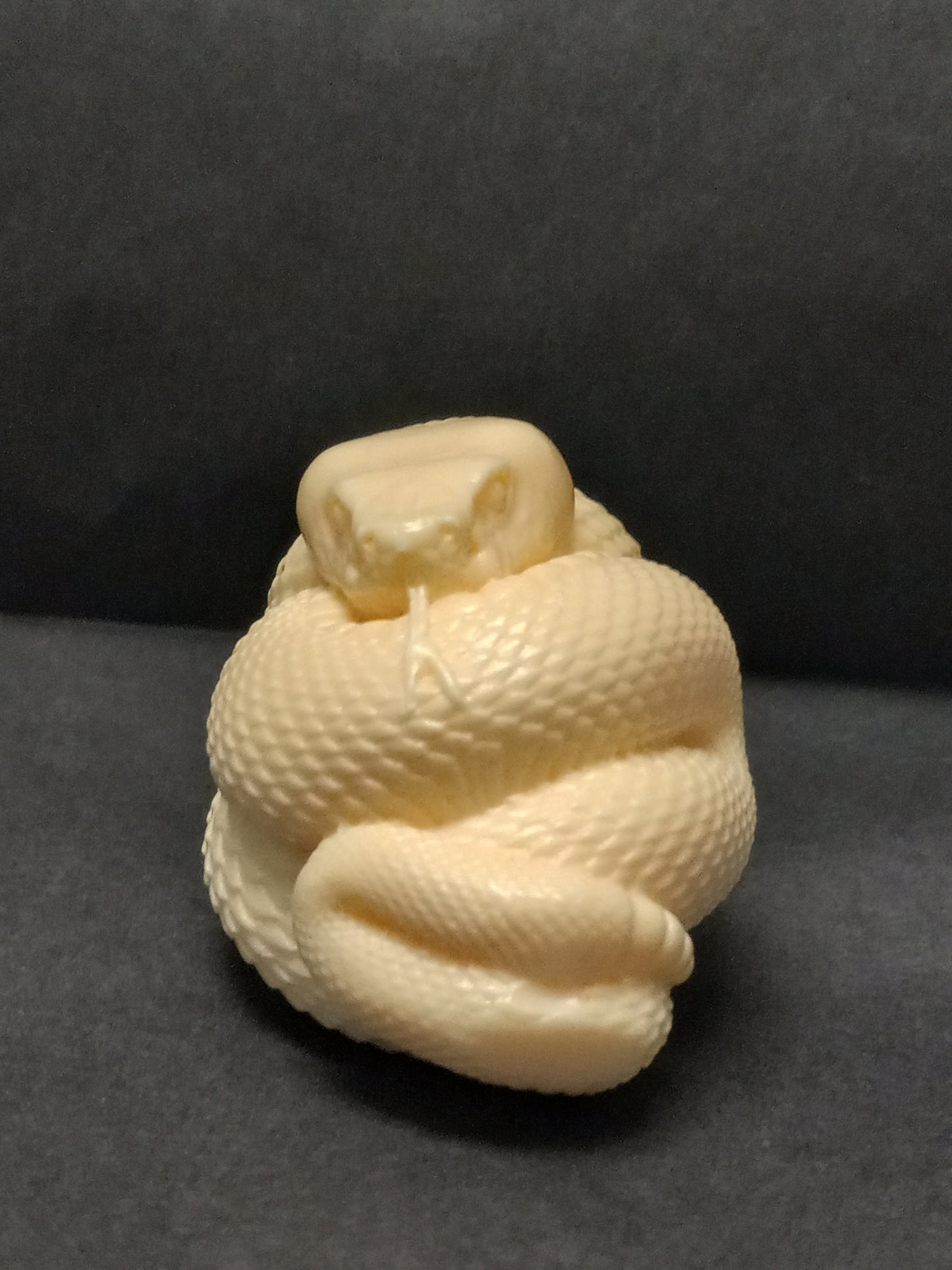 Tagua Nut Snake Carving