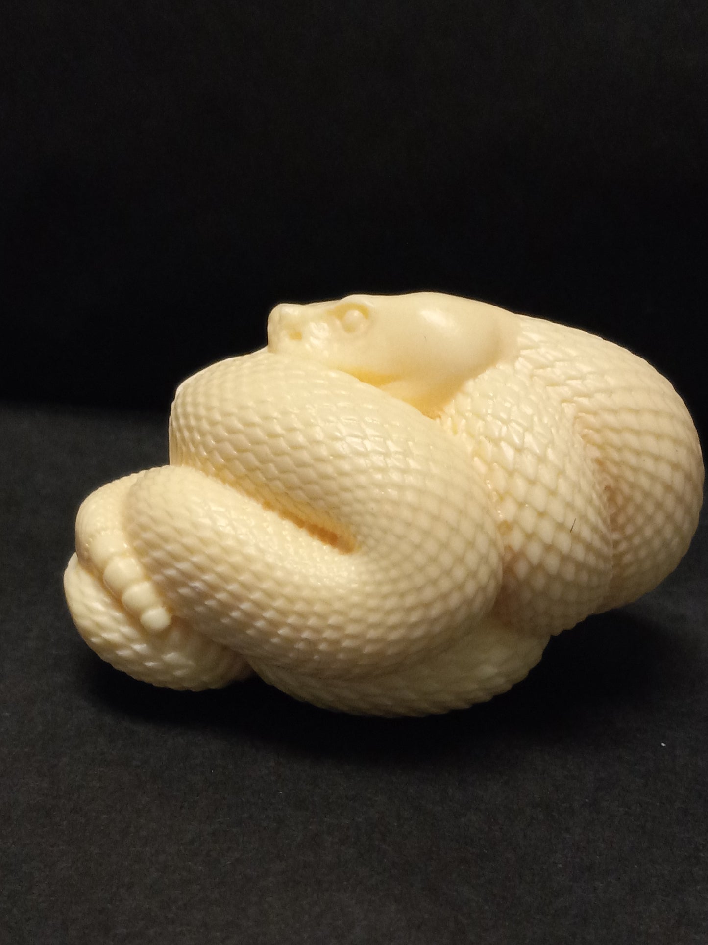 Tagua Nut Snake Carving