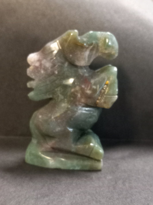 Ocean Jasper Horse Carving