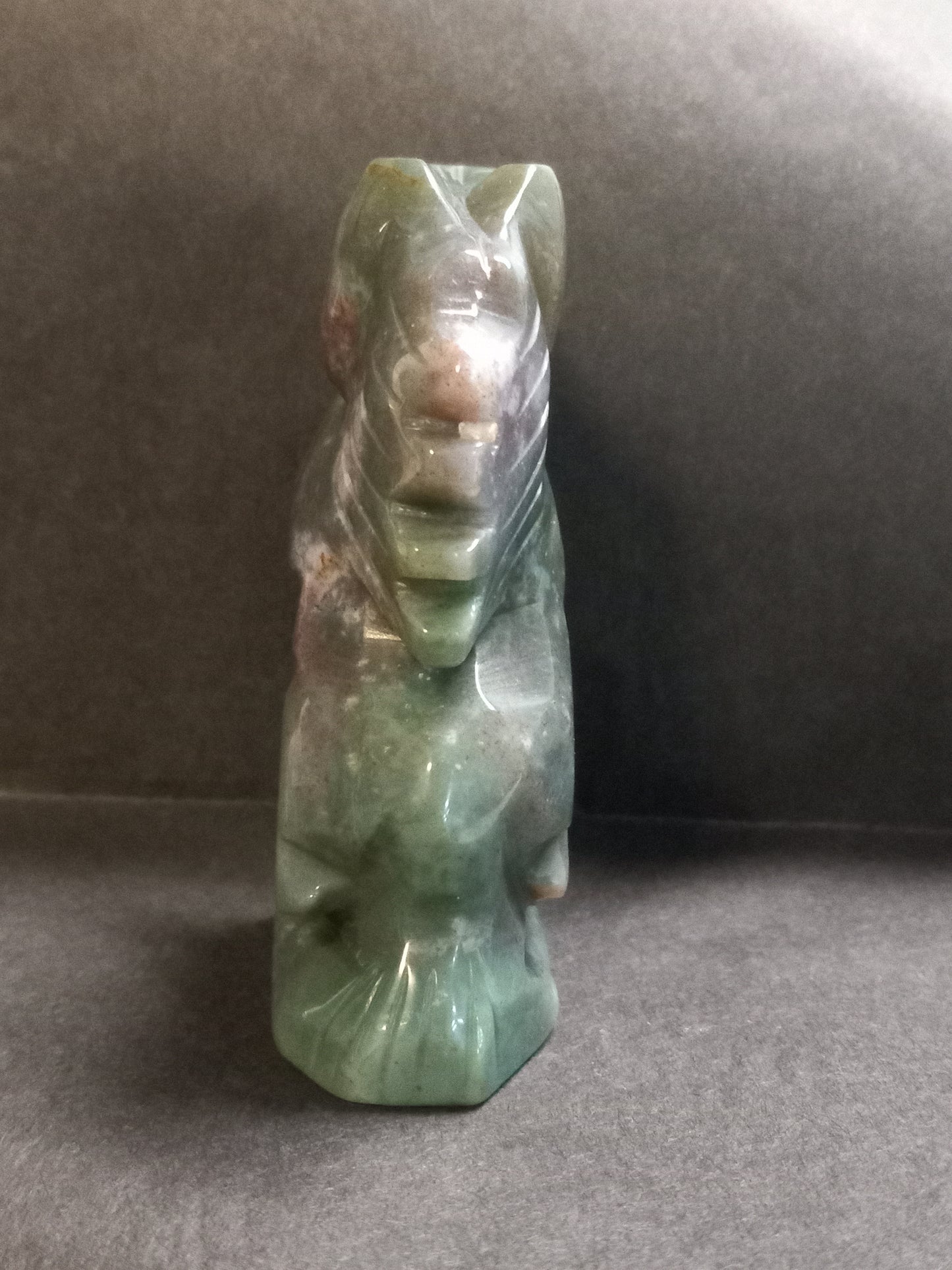 Ocean Jasper Horse Carving