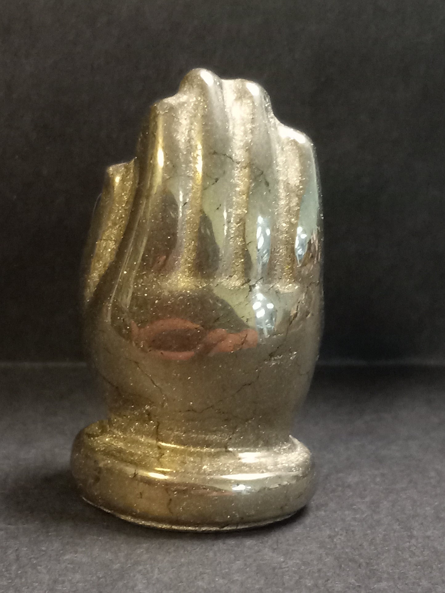 Pyrite Hamsa Hand with All Seeing Eye