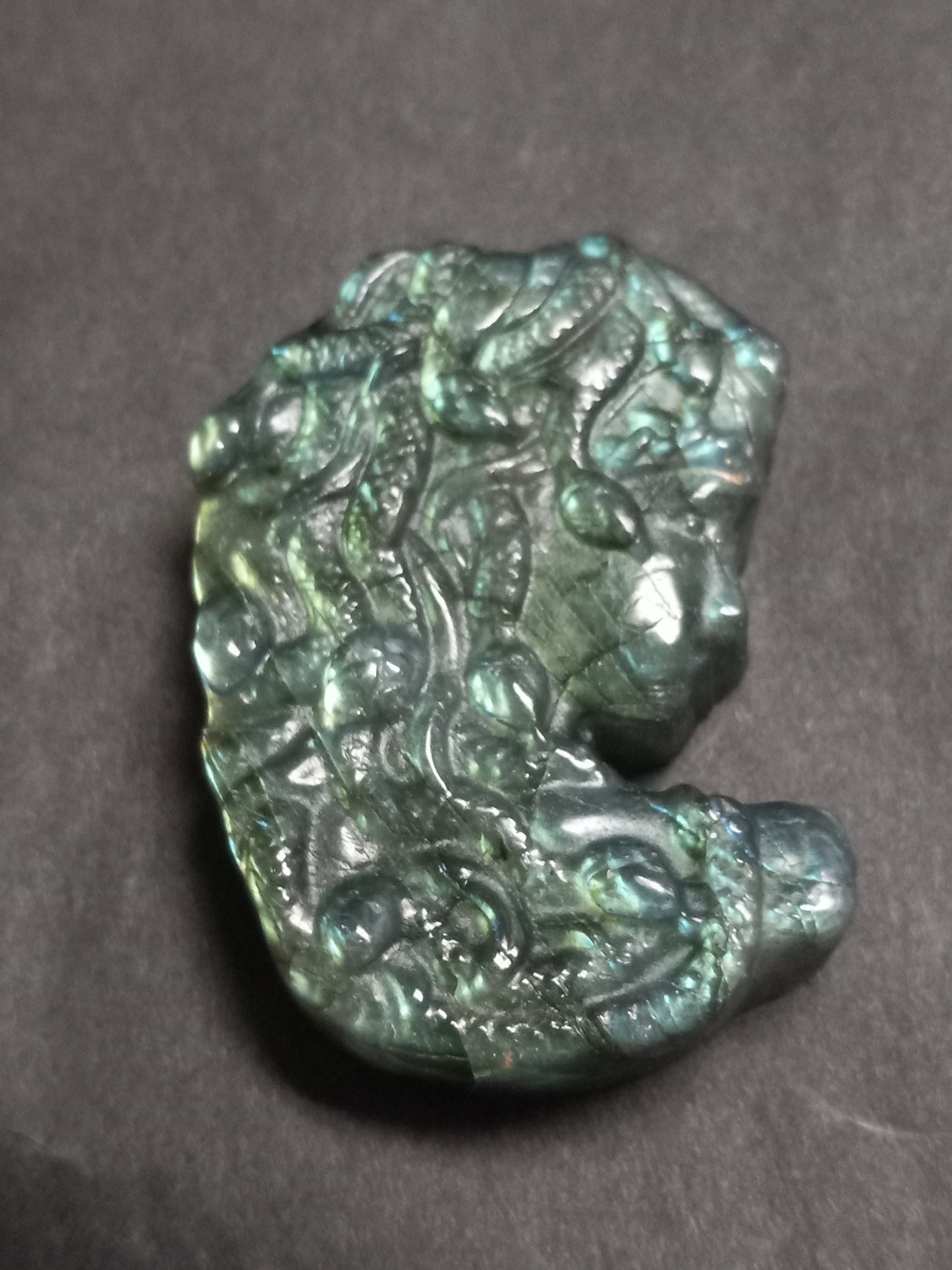 Labradorite Medusa Head Carving