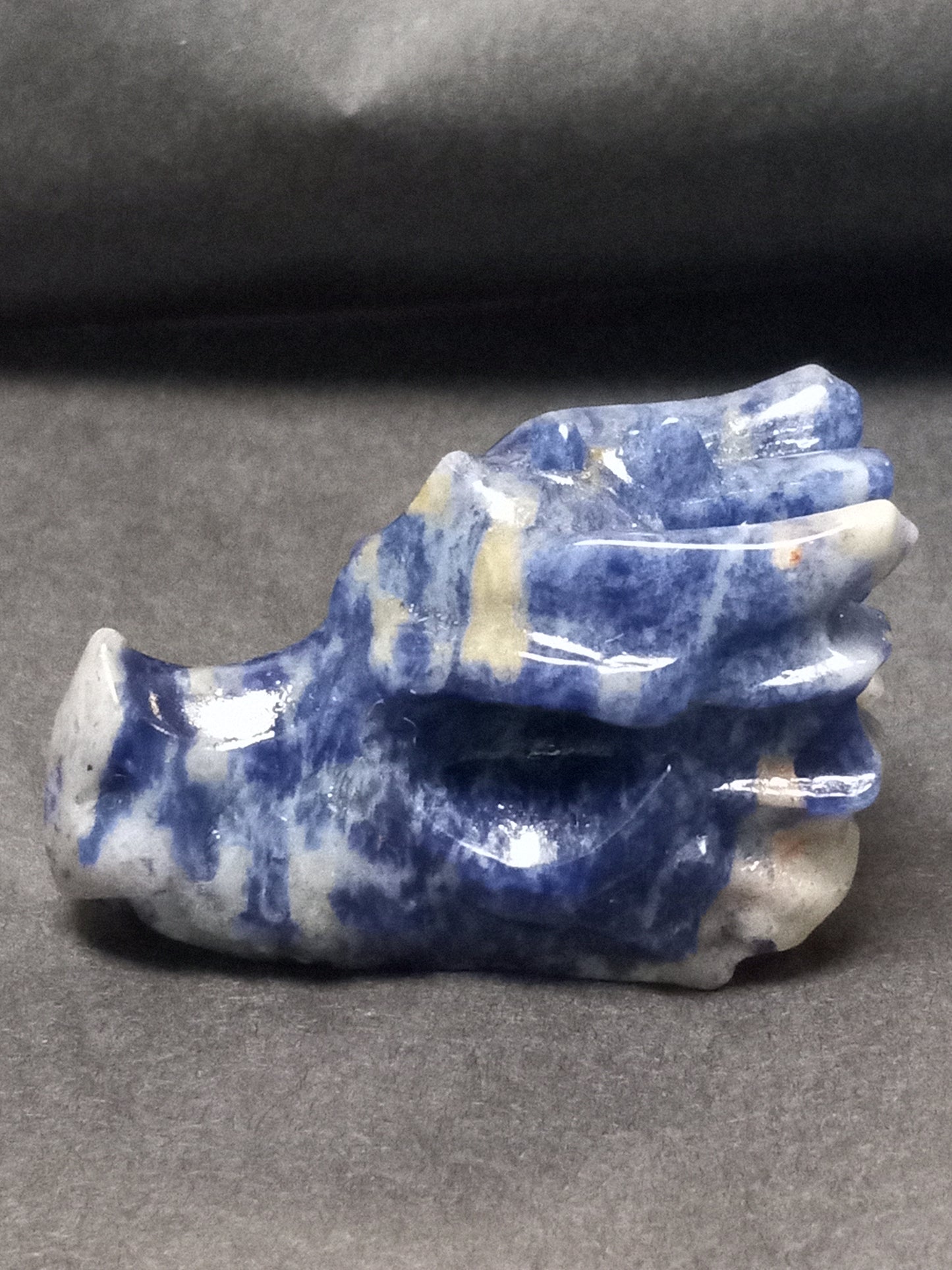 Sodalite Dragon Head