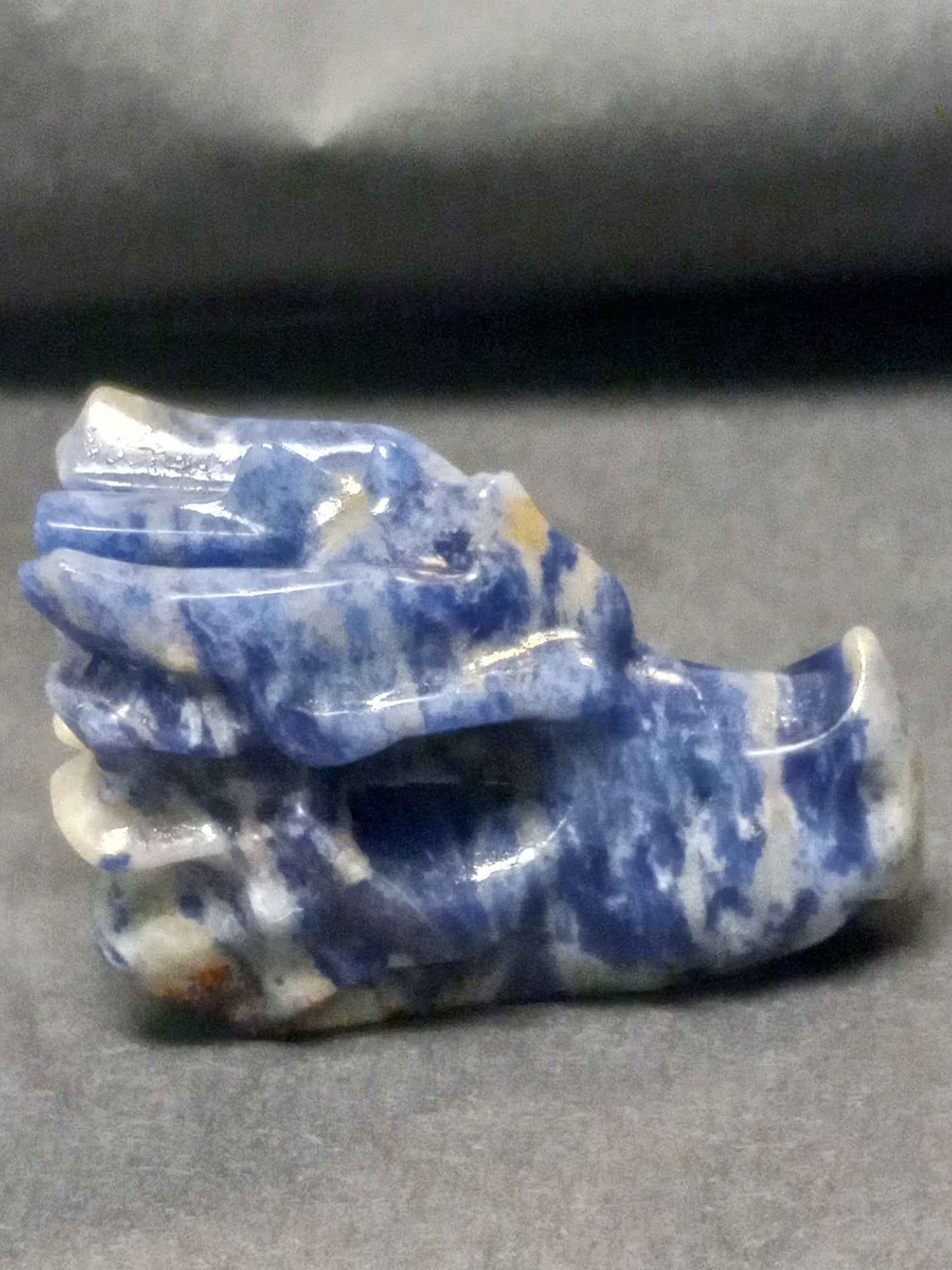 Sodalite Dragon Head