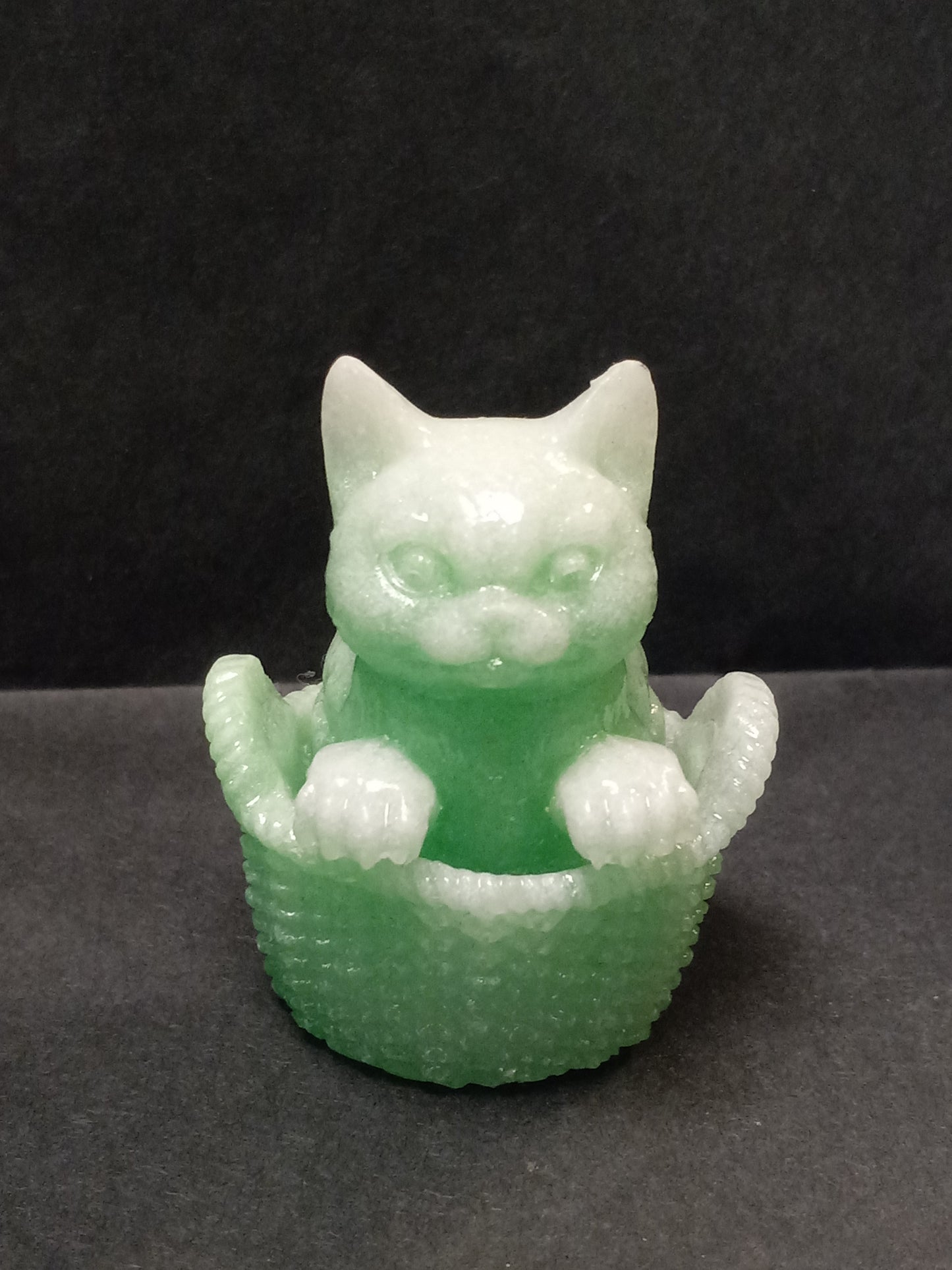 Luminous Glow in the Dark Kitty in Basket