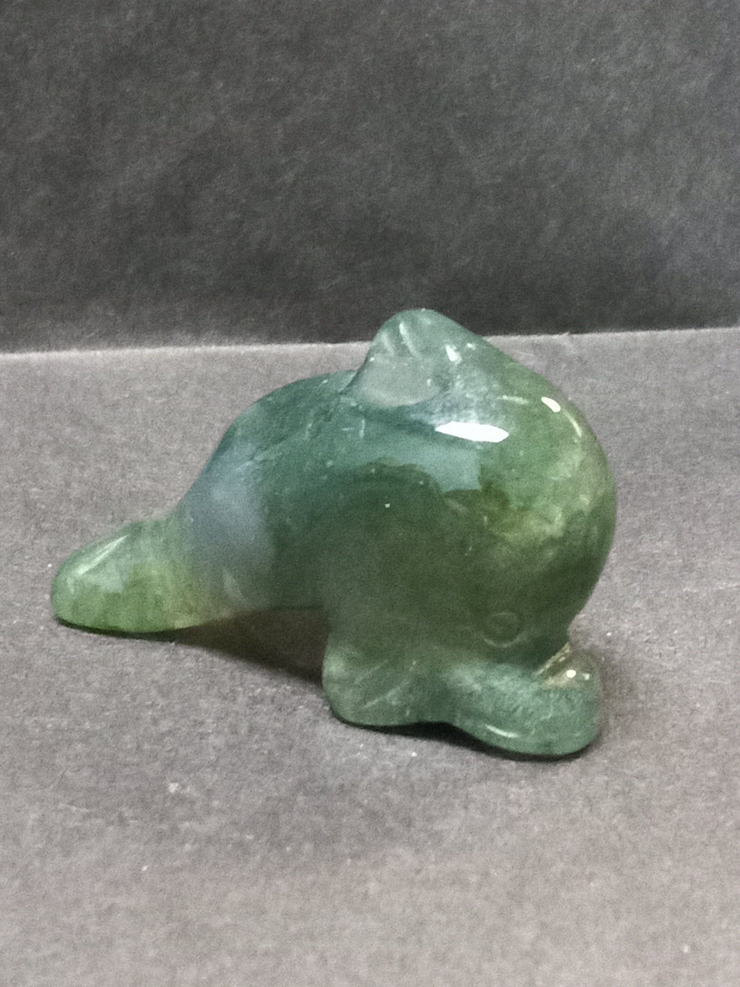 Moss Agate Dolphin