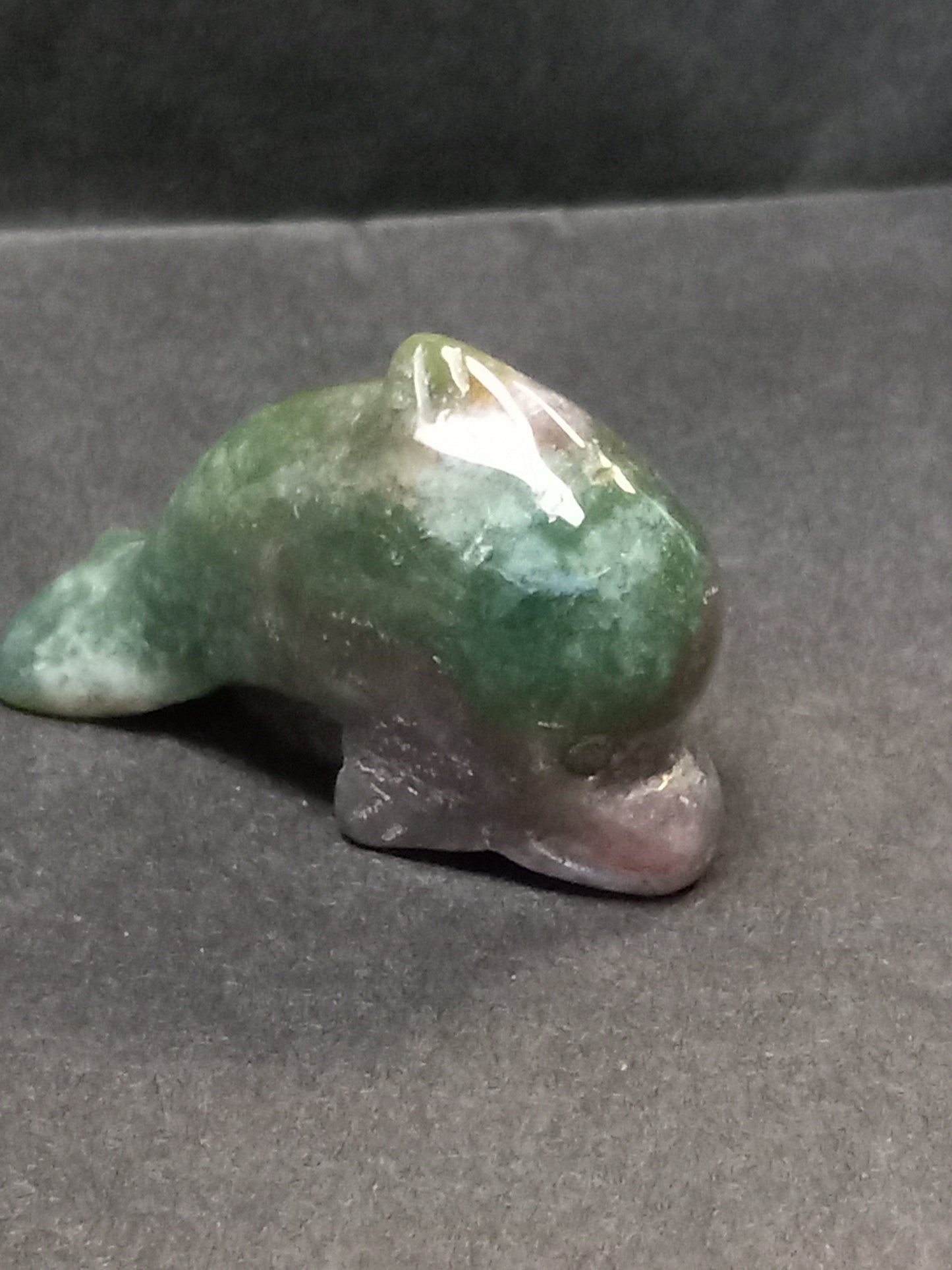 Ocean Jasper Dolphin Carving