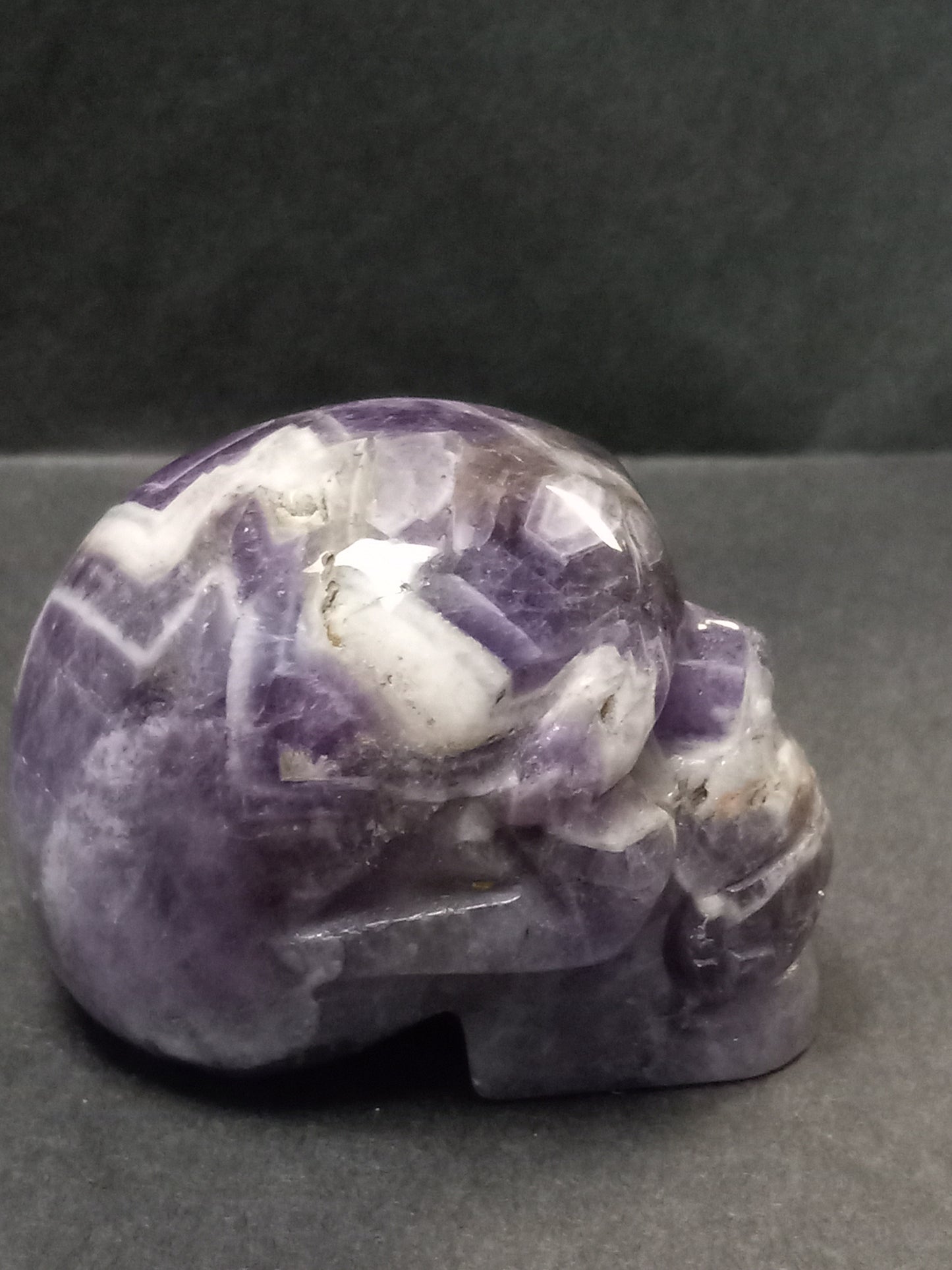 Chevron Amethyst Skull