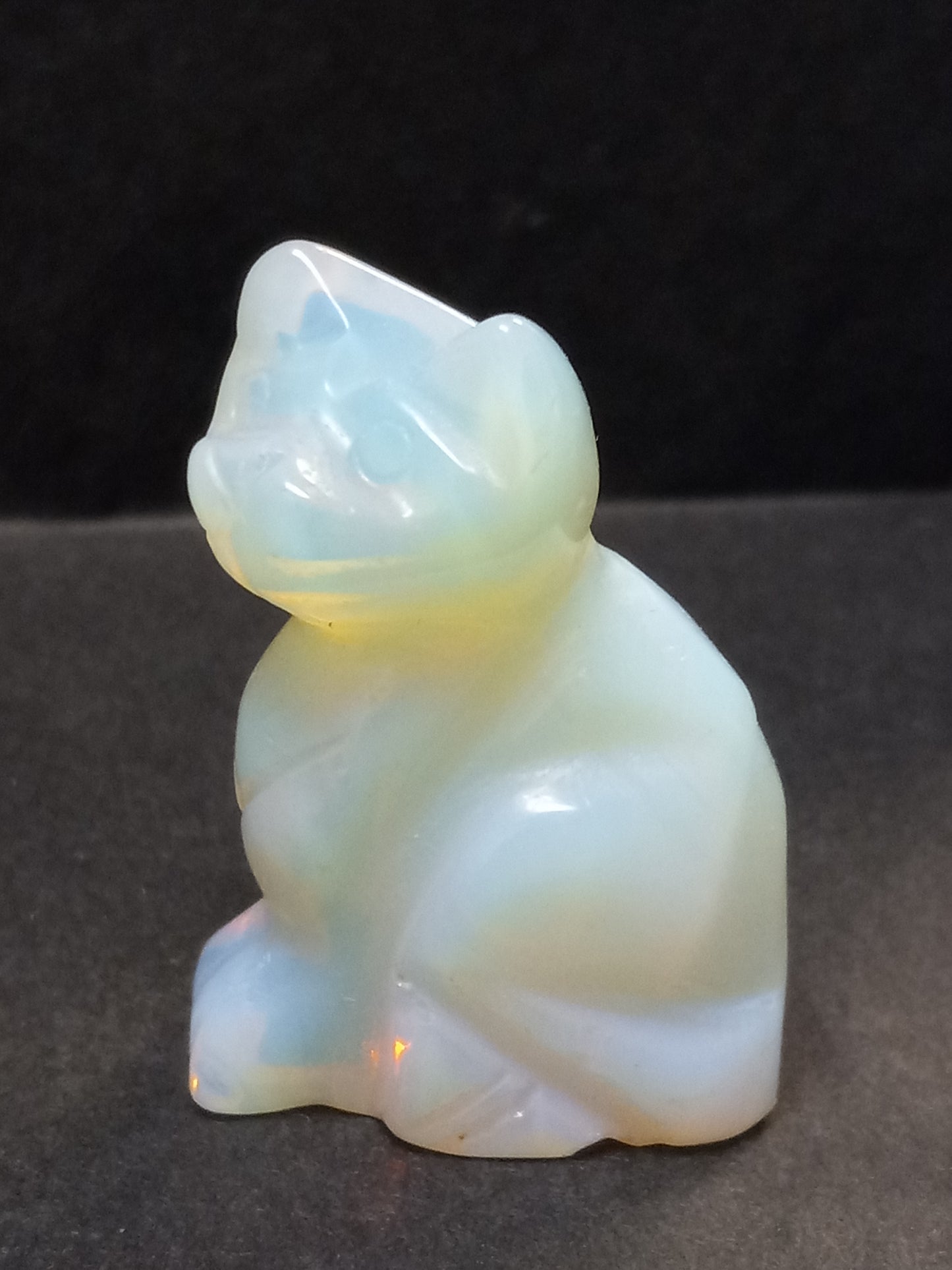 Opalite Kitty Carving