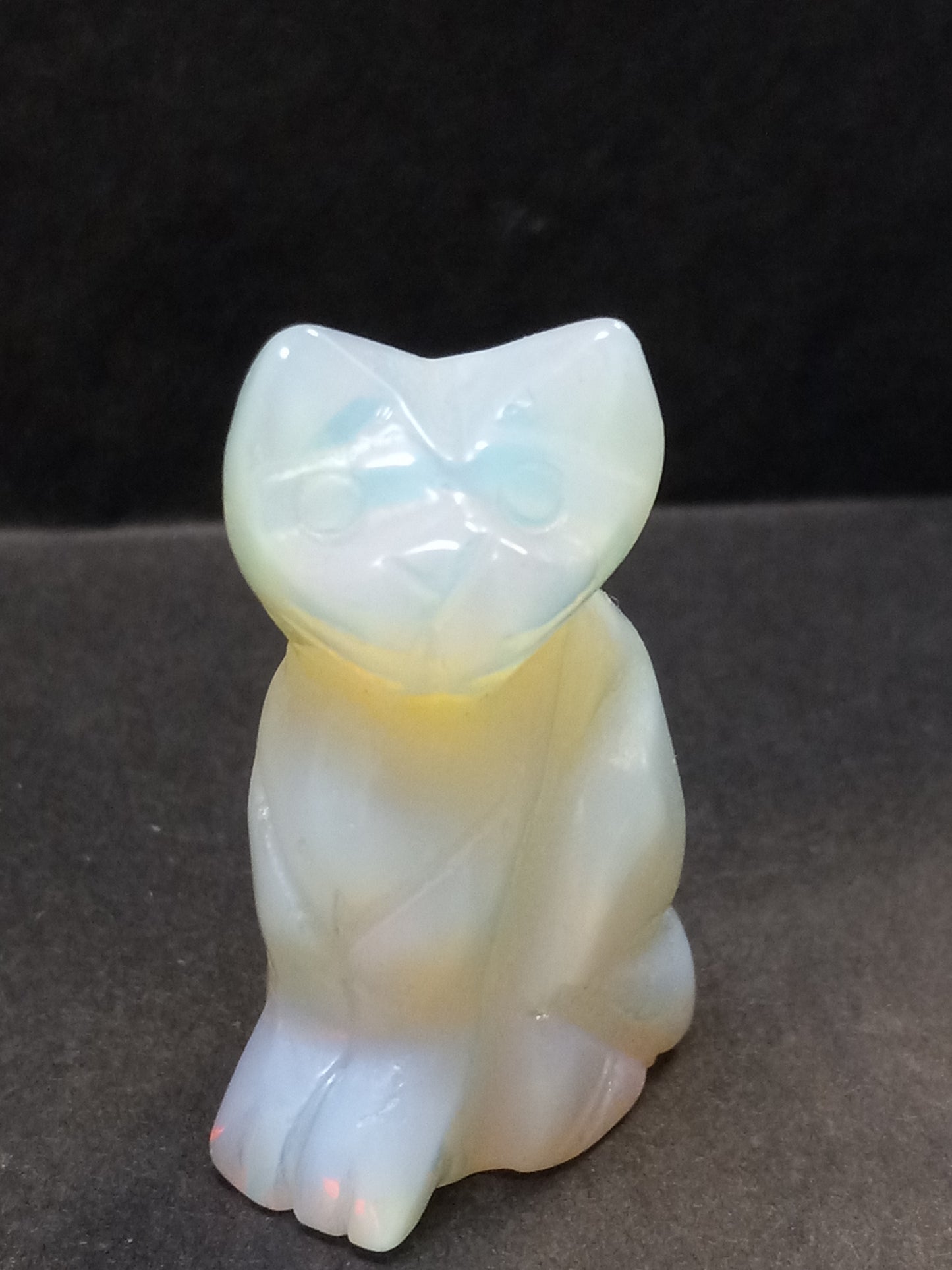 Opalite Kitty Carving