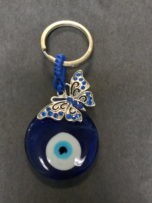 Butterfly Evil Eye Keychain