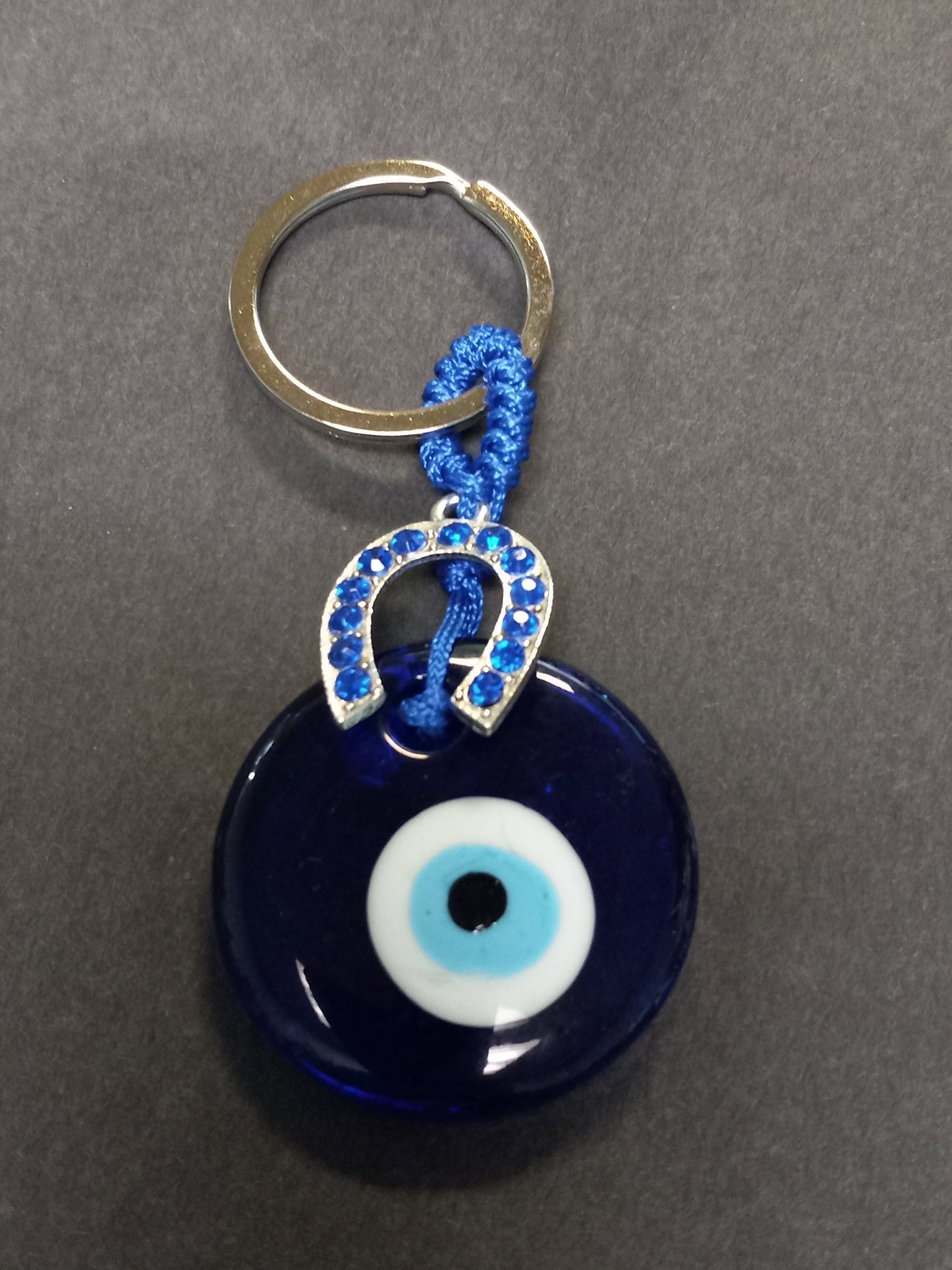 Evil Eye Horseshoe Keychain