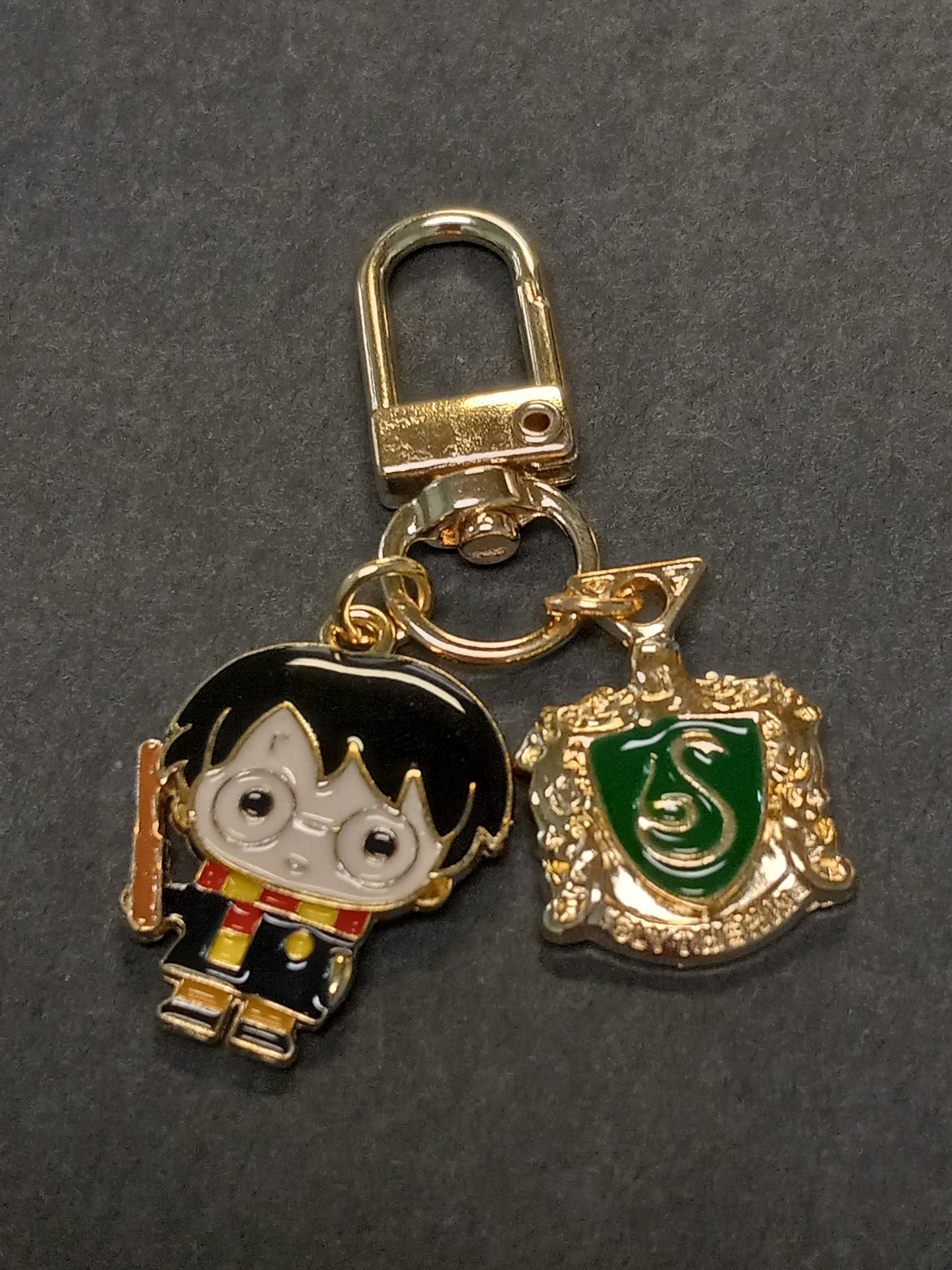 Harry and Slytherin Keychain