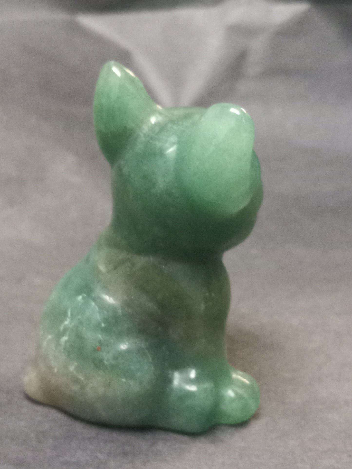 Green Aventurine Dog Carving