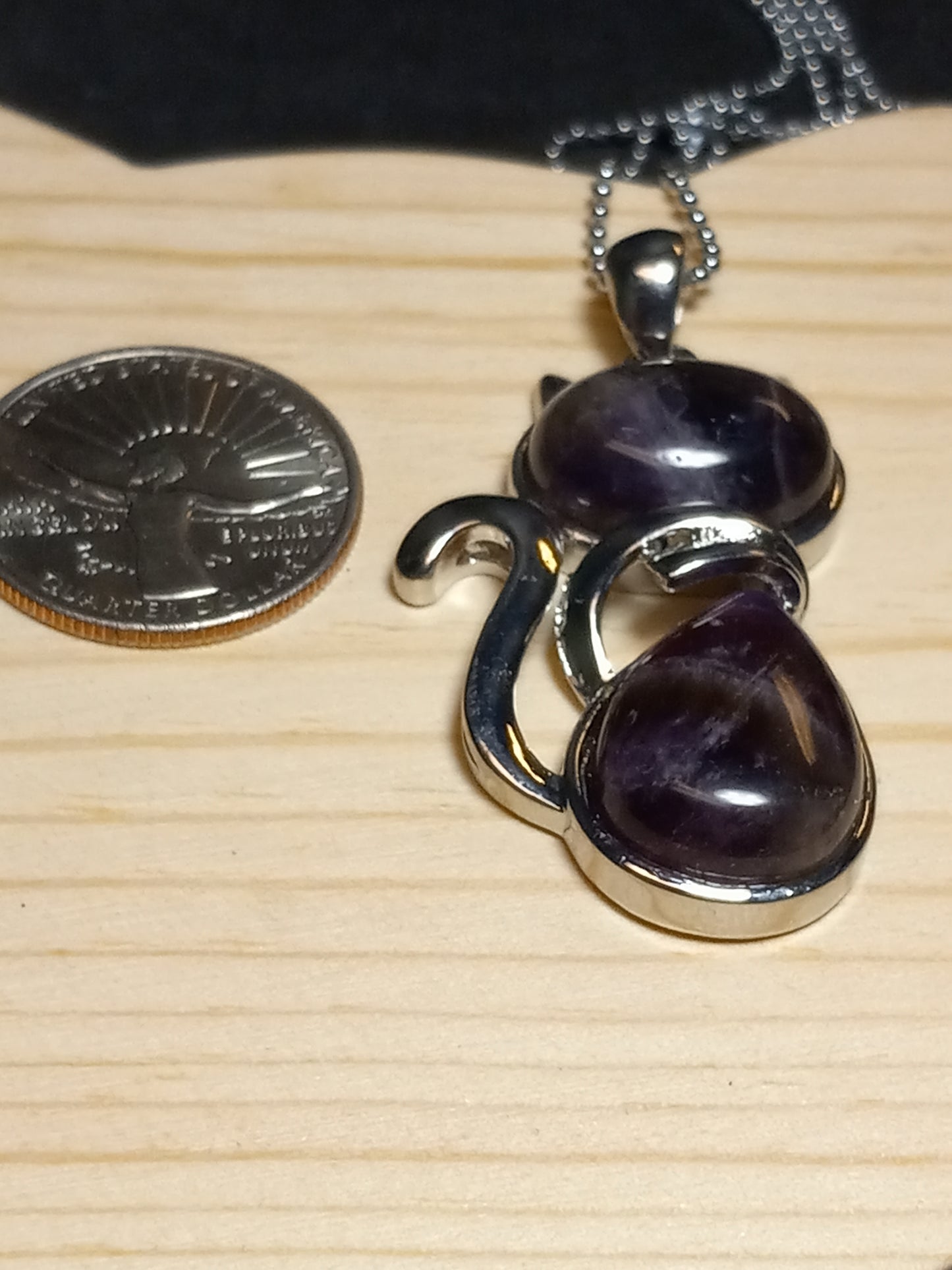 Amethyst Cat Necklace