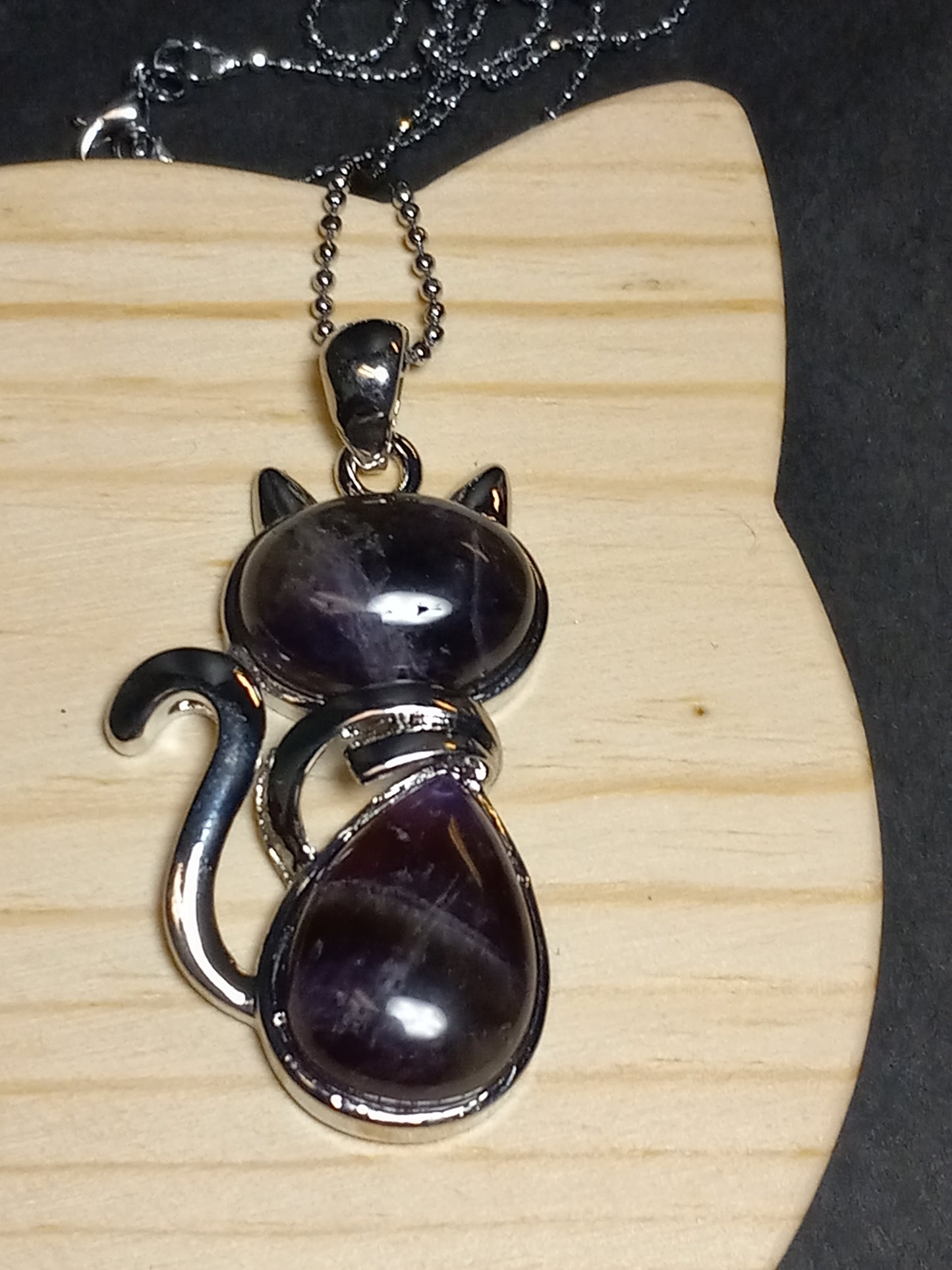 Amethyst Cat Necklace