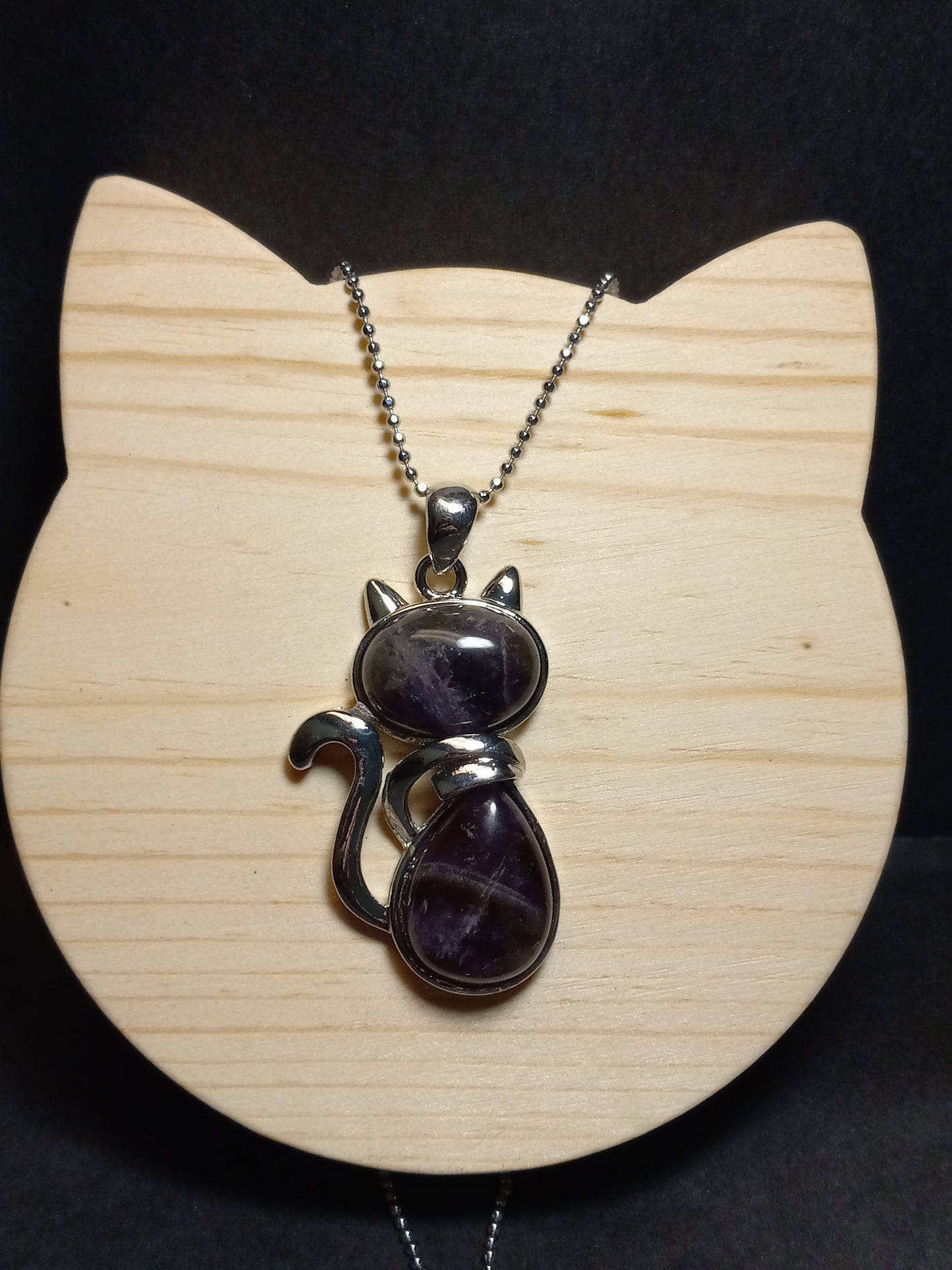 Amethyst Cat Necklace