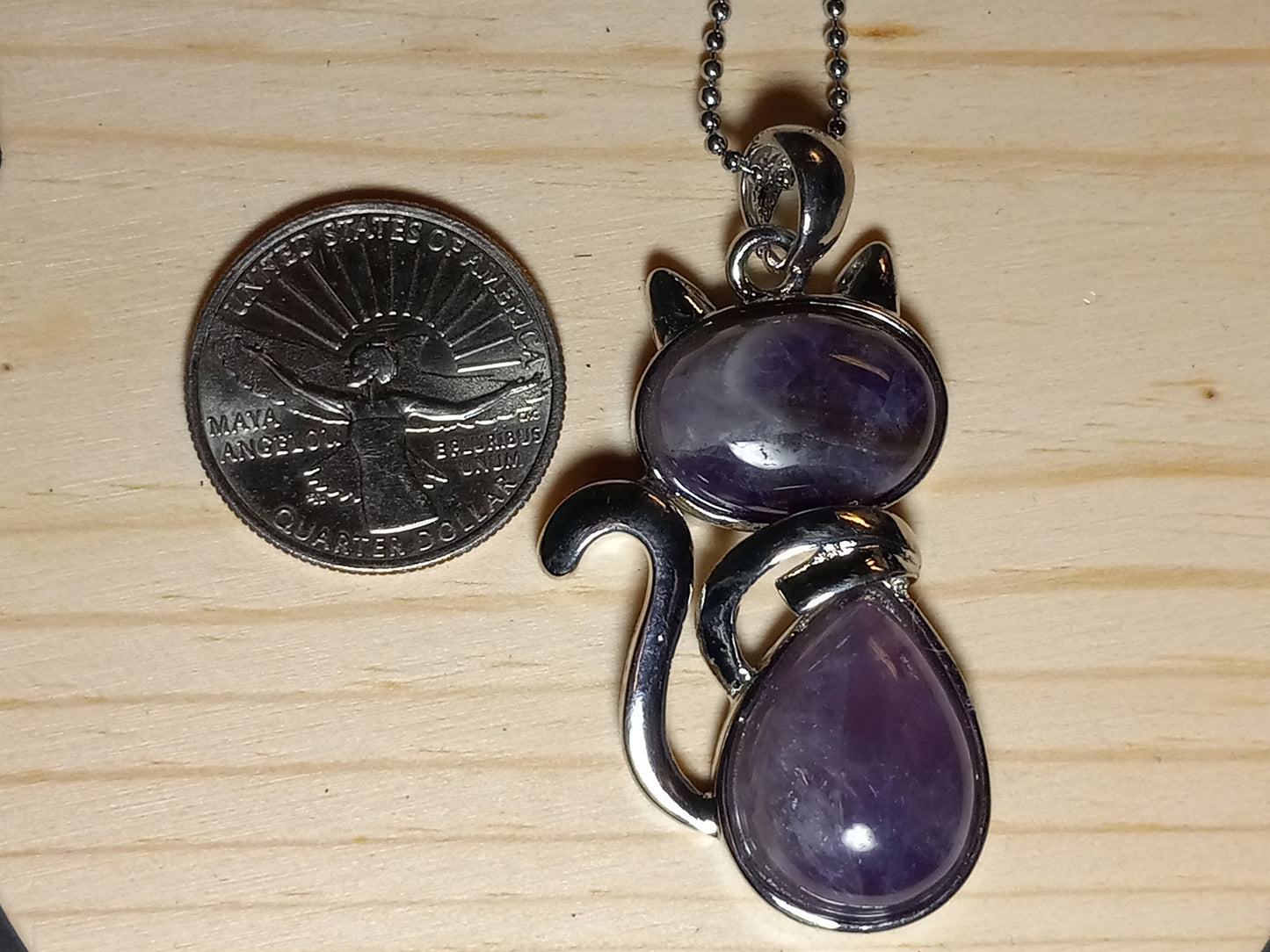 Amethyst Kitty Necklace