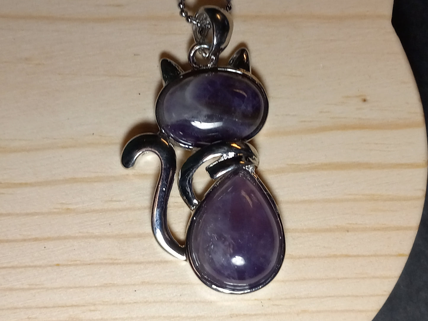 Amethyst Kitty Necklace