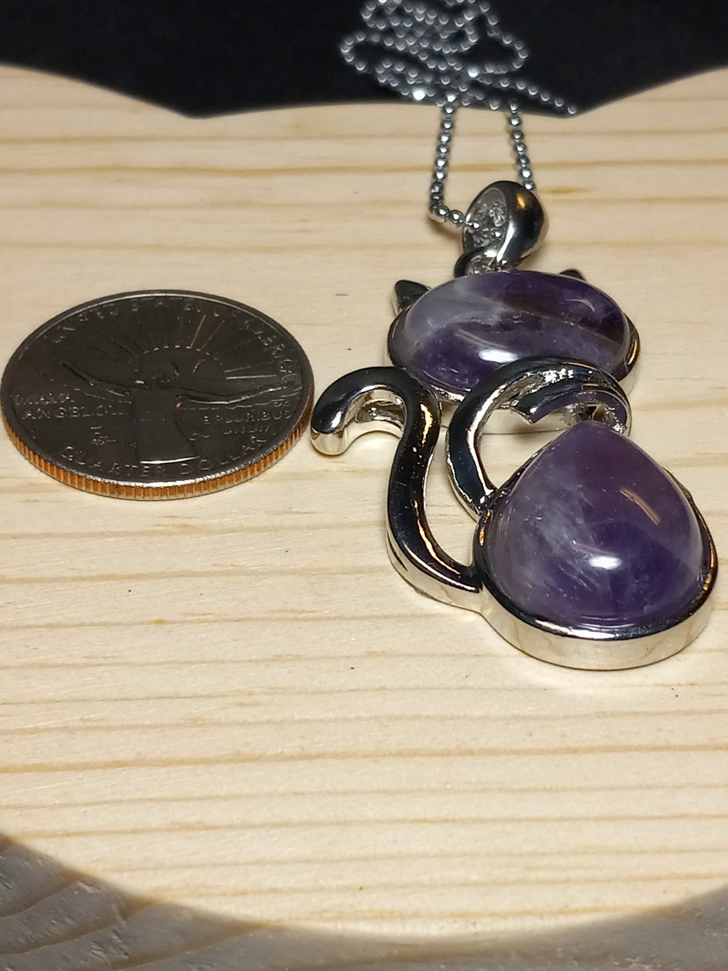 Amethyst Kitty Necklace