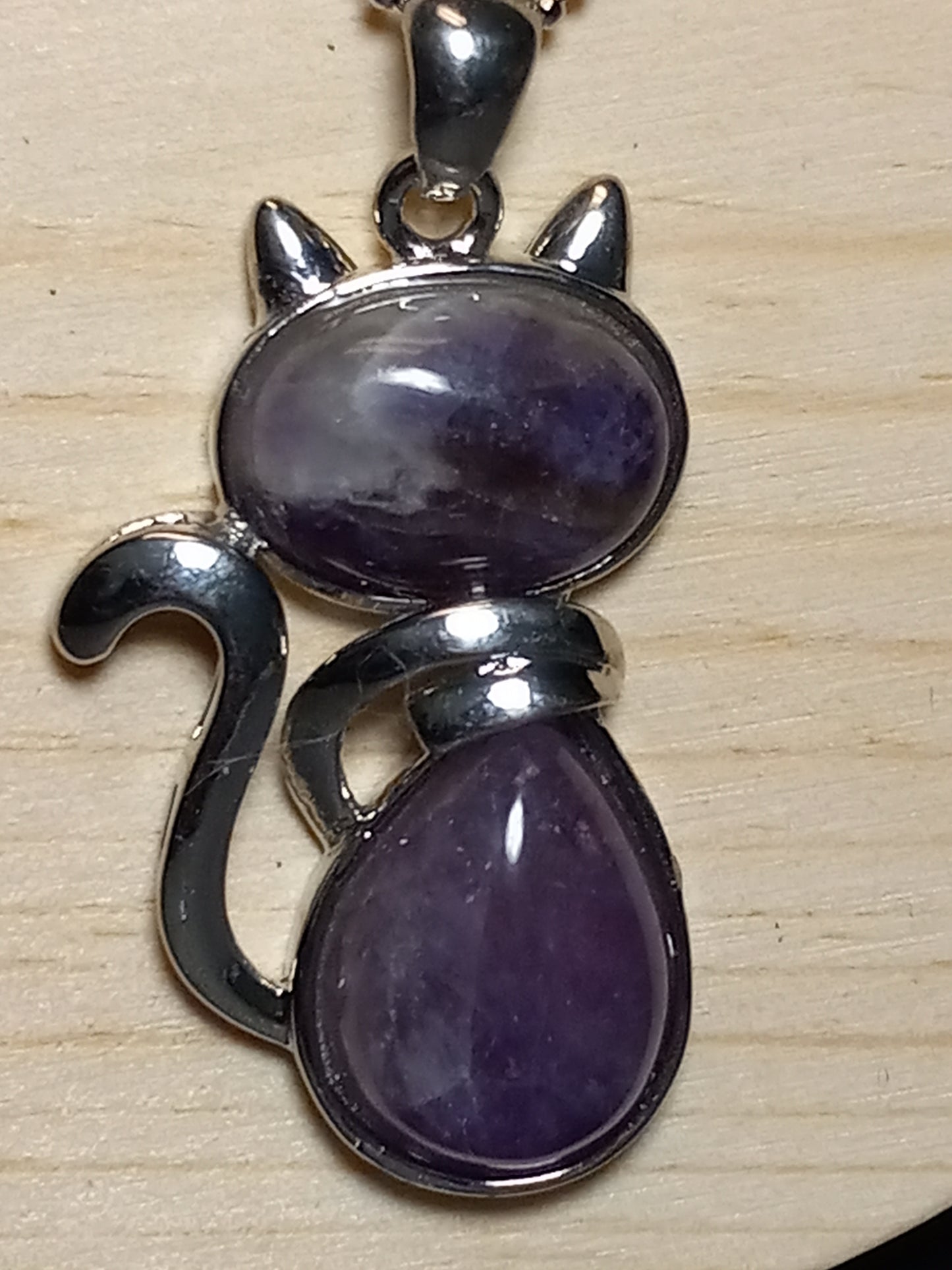 Amethyst Kitty Necklace