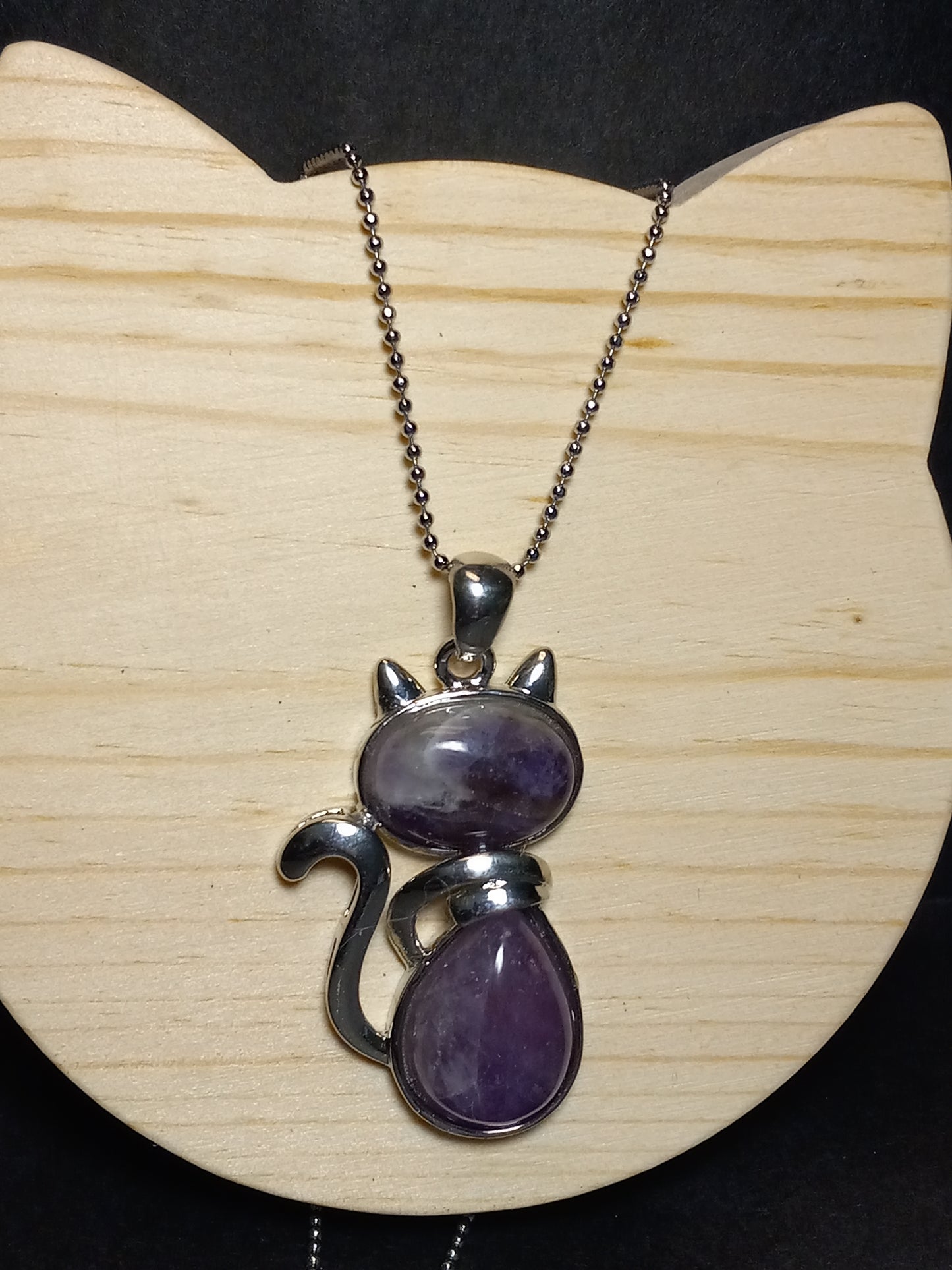 Amethyst Kitty Necklace